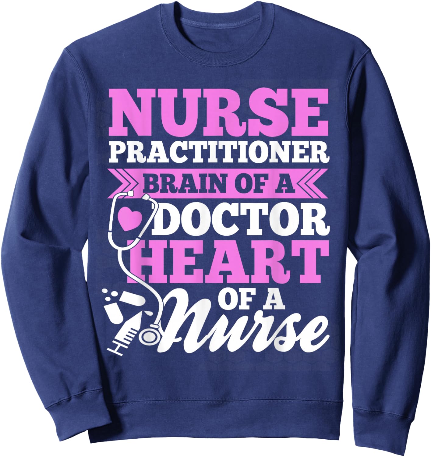 Nurse Nurse Practitioner Black Small Classic Fit Modern Women's Sweatshirt - Sweatshirt | Navy