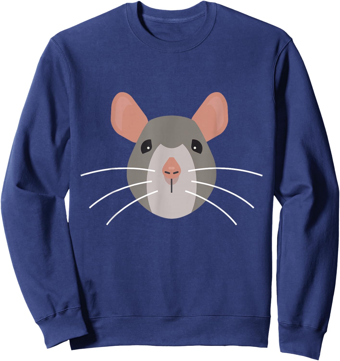 Cute Mouse Face Easy Halloween Costume Adults Kids Sweatshirt - Sweatshirt | Navy
