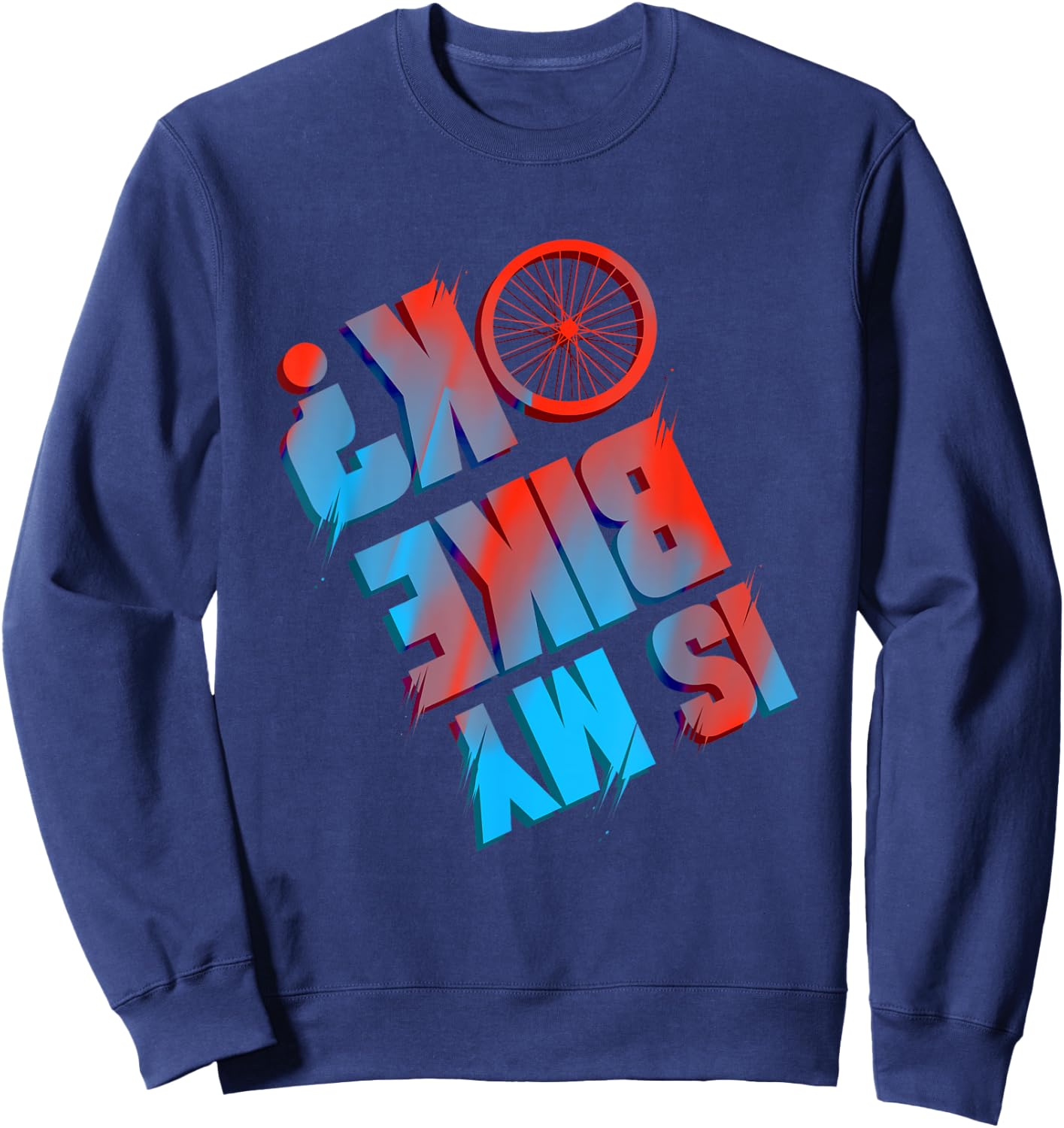 Funny Mountain Bike Tour Cycling Lover Bicycle Rider Sweatshirt - Sweatshirt | Navy