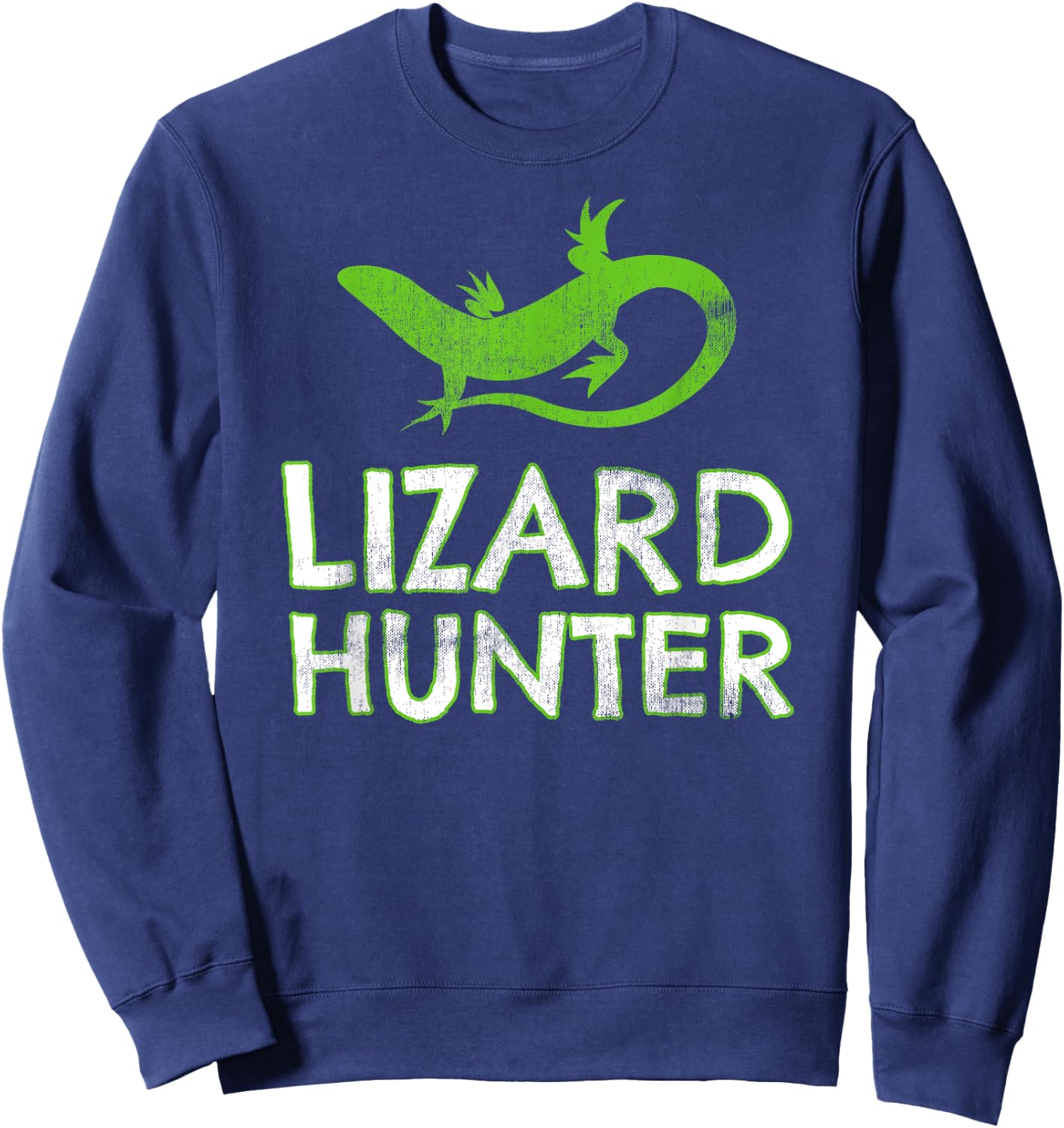 Lizard Lover Shirt Hunter Anole Reptile Boy Gift Birthday Sweatshirt - Sweatshirt | Navy