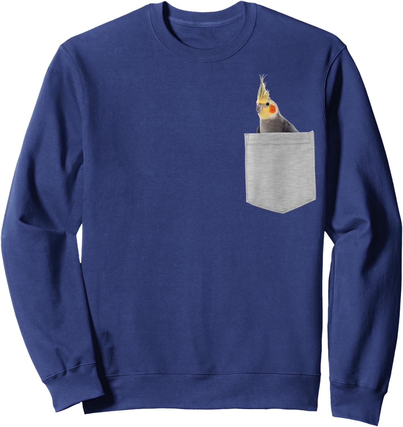 Animal in Your Pocket Cockatiel Bird Sweatshirt - Sweatshirt | Navy