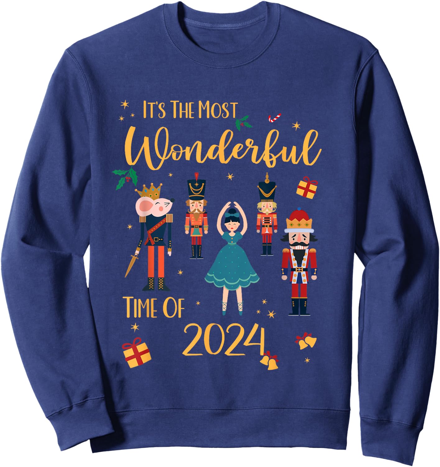 It's The Most Wonderful Time Of 2024 - Christmas Nutcracker Sweatshirt - Sweatshirt | Navy