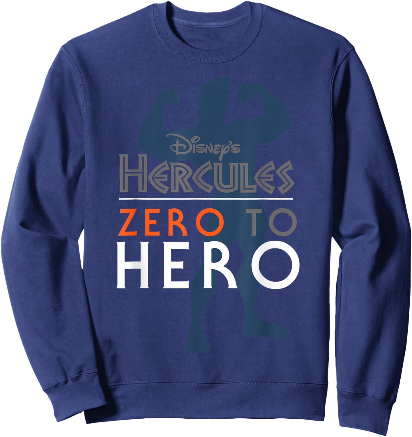 Disney Hercules Zero To Hero Silhouette Graphic Sweatshirt - Sweatshirt | Navy