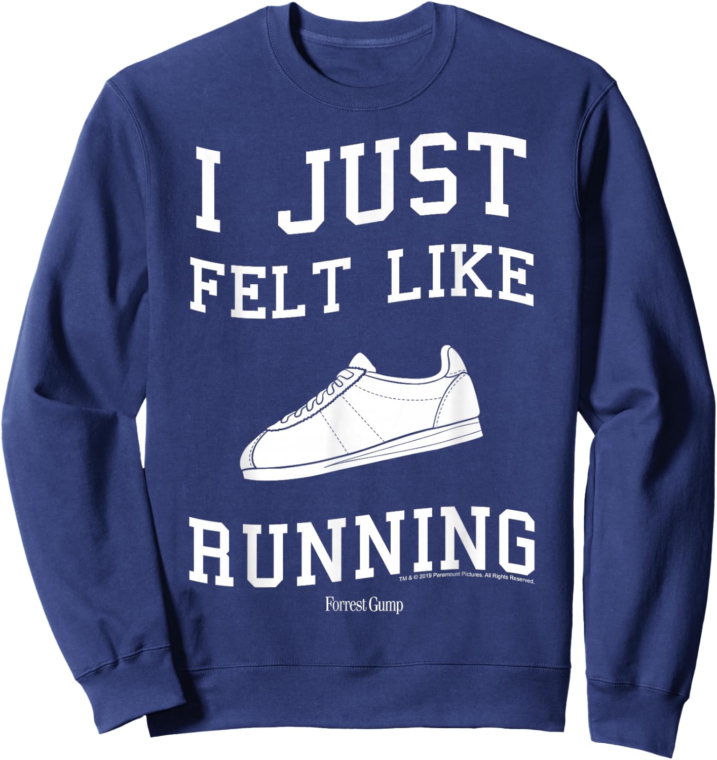 Forrest Gump I Just Felt Like Running Quote Sweatshirt - Sweatshirt | Navy