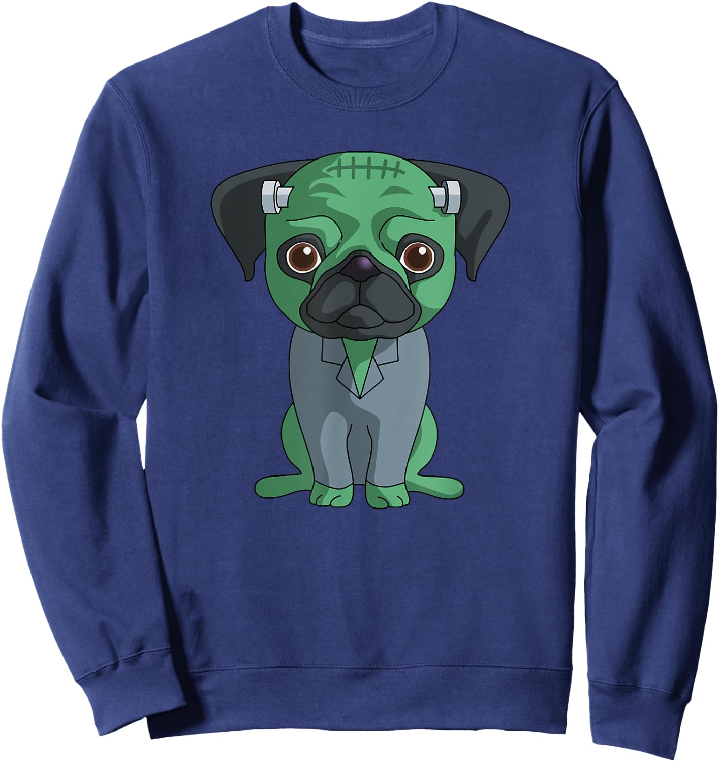 Pug Frankenstein Funny Halloween Gift Shirt Sweatshirt - Sweatshirt | Navy