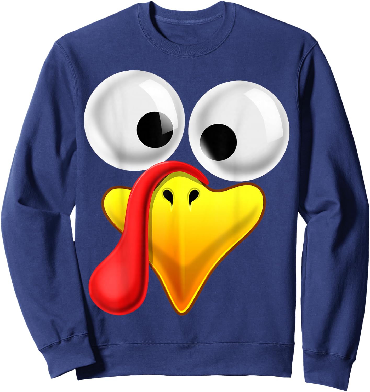 Thanksgiving Turkey Face Matching Family Costume Gift Kids Sweatshirt - Sweatshirt | Navy