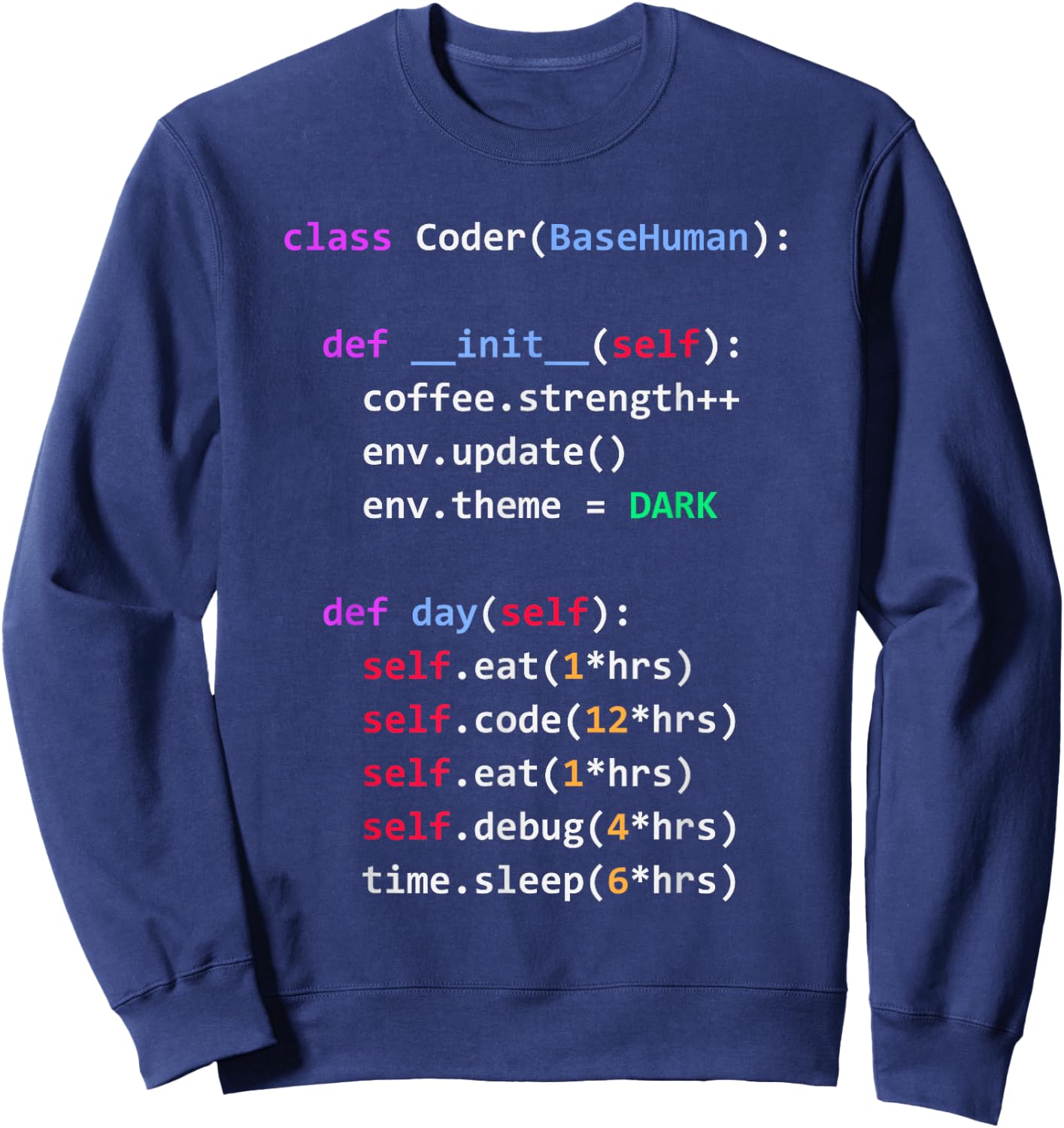 Python Eat Code Sleep Repeat Sweatshirt - Sweatshirt | Navy