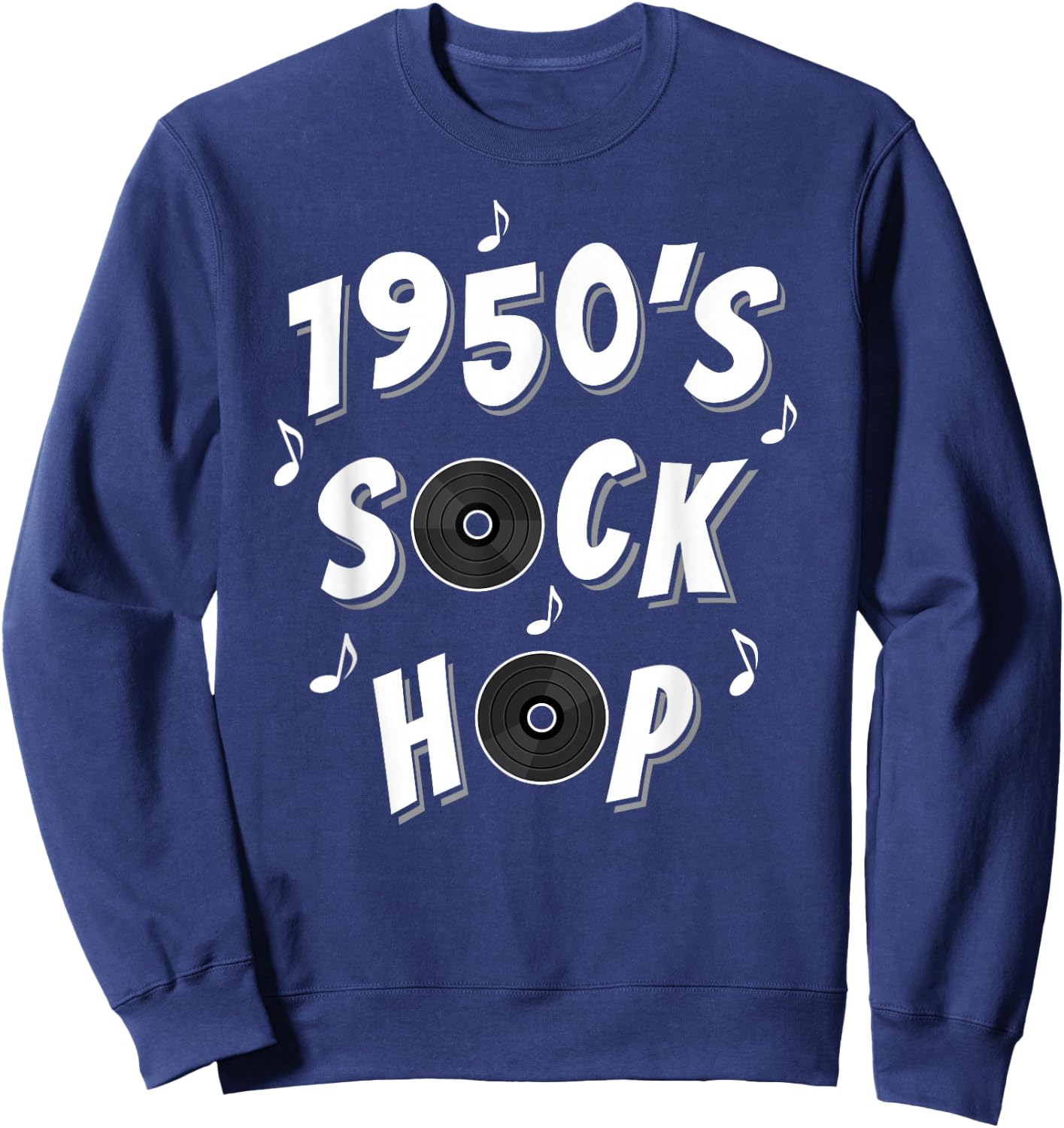 1950s Design Sock Hop Sweatshirt - Sweatshirt | Navy