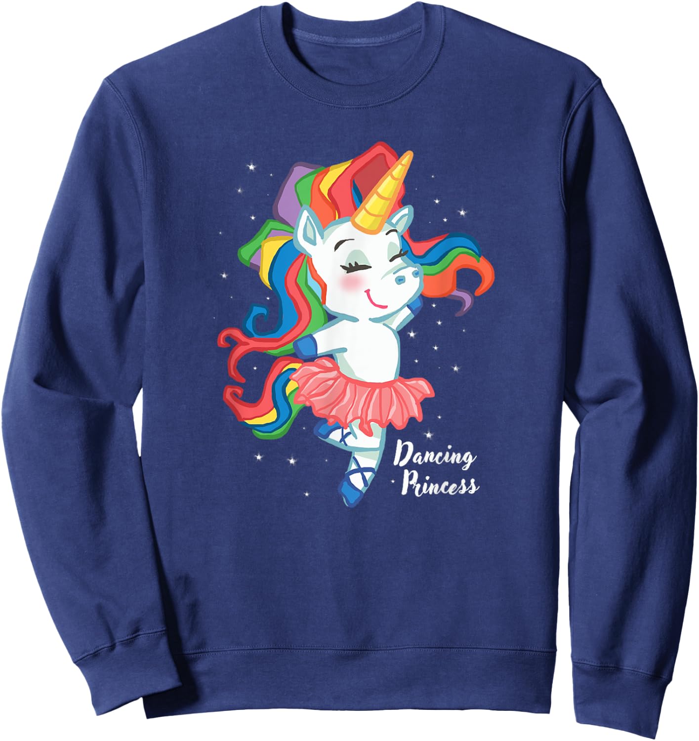 Girl Ballerina SHIRT Unicorn ballet dancing Kids Gift Sweatshirt - Sweatshirt | Navy