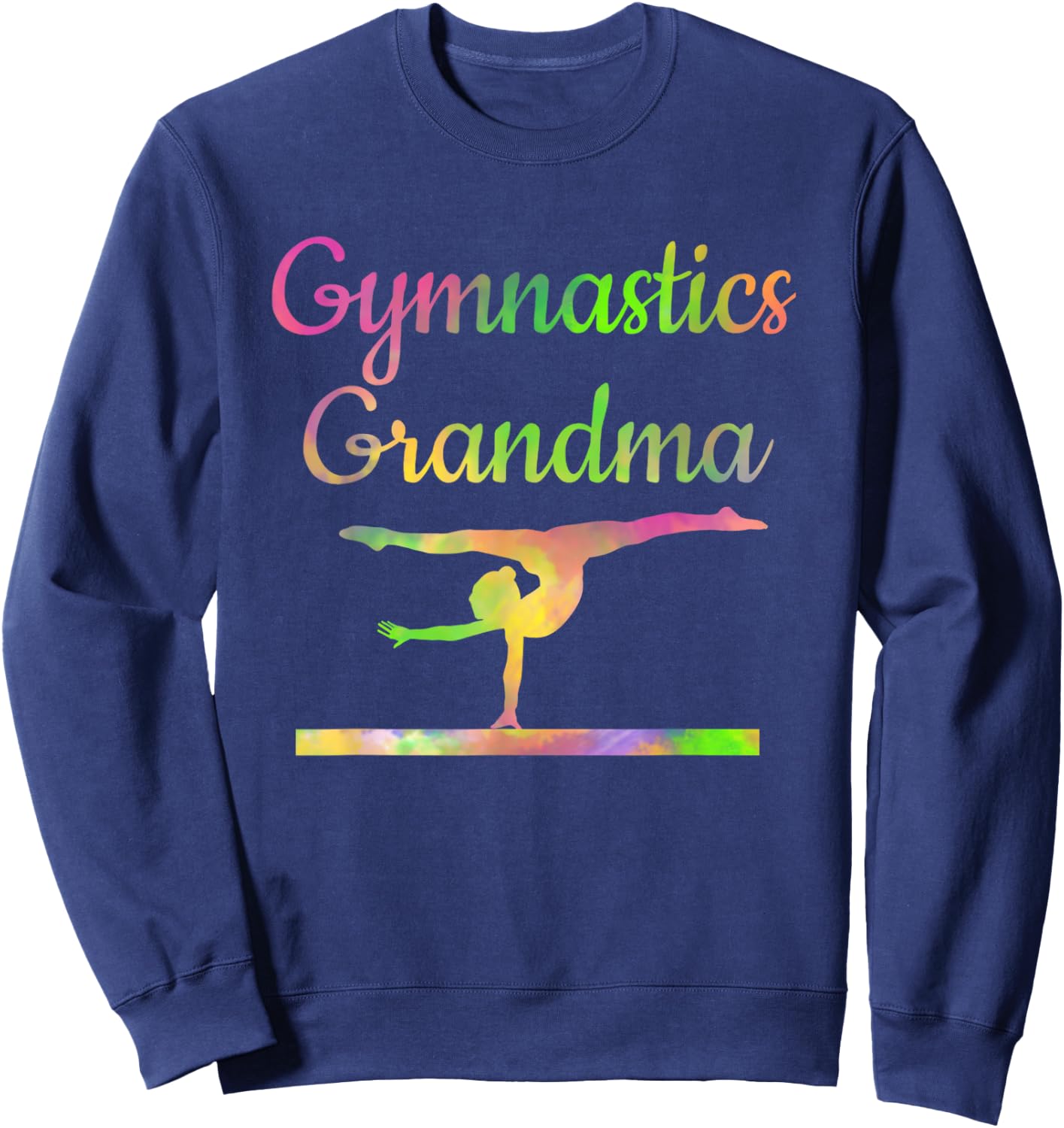 Gymnastics Grandma T Shirt Gymnast Grandmother Gigi Mimi Sweatshirt - Sweatshirt | Navy