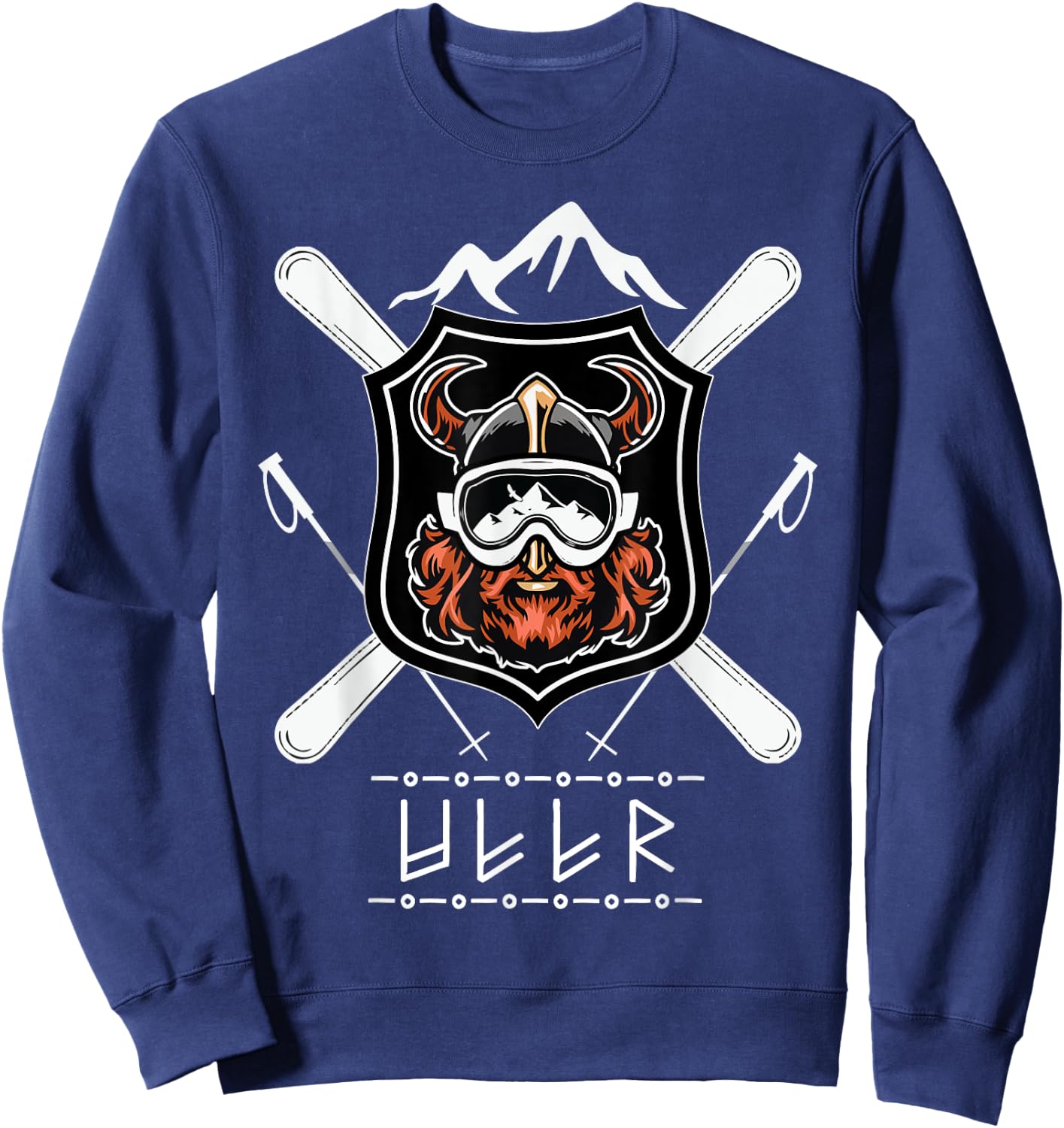 Ullr God Of Archery Shirt Norse Hunting Viking Ski Sweatshirt - Sweatshirt | Navy