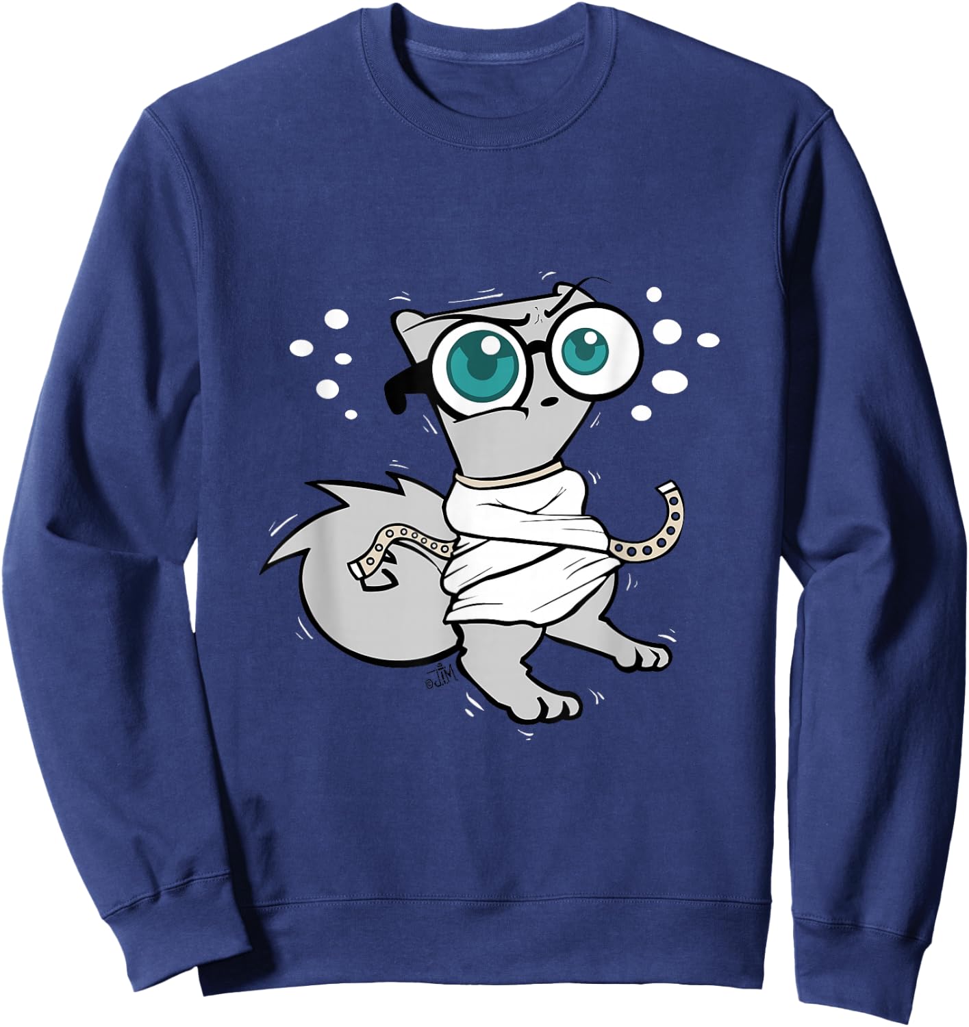 Crazy Mushroom-E The Squirrel Sweatshirt - Sweatshirt | Navy