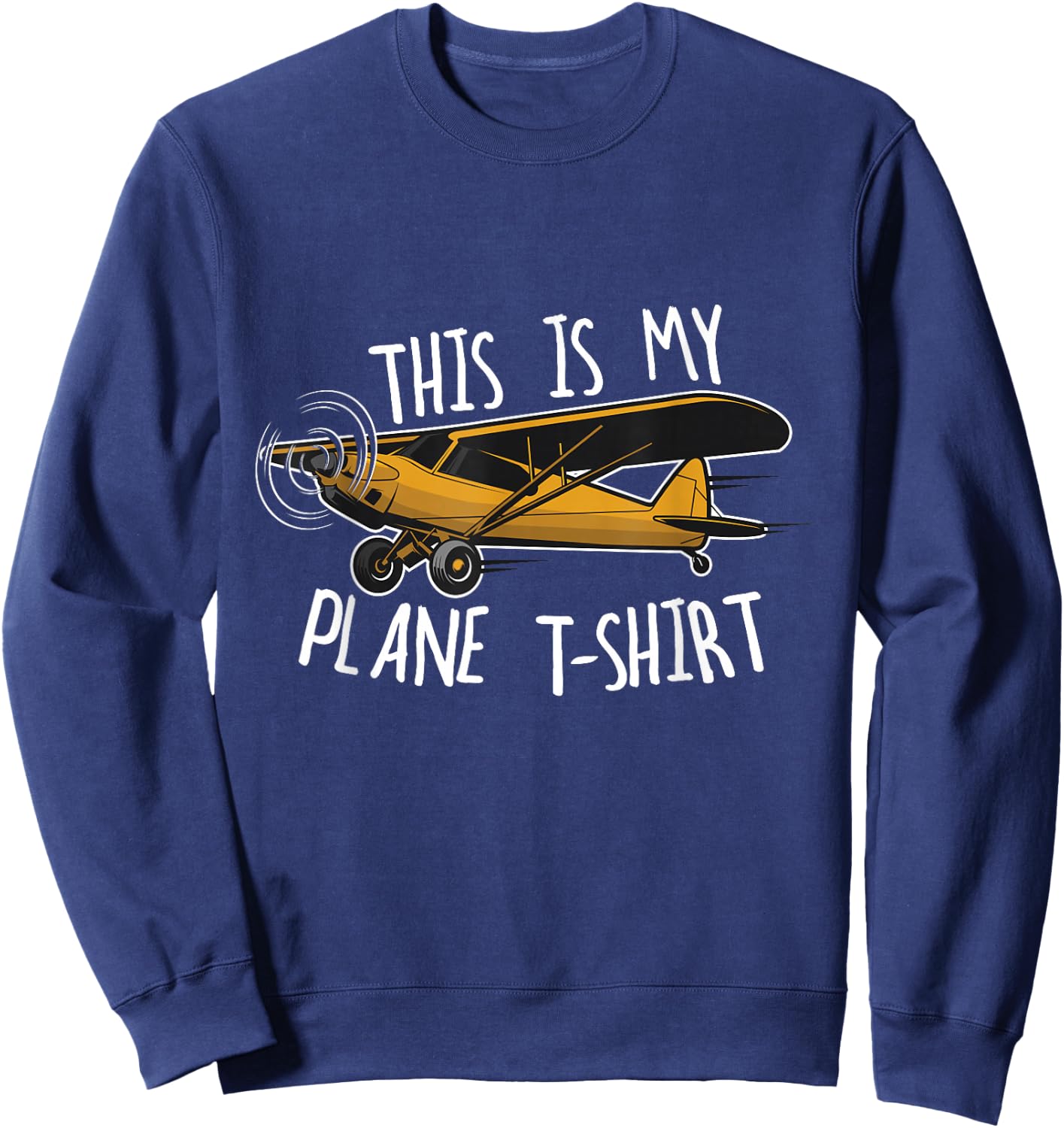 Funny Pilot Airplane This is My Plane Sweatshirt - Sweatshirt | Navy