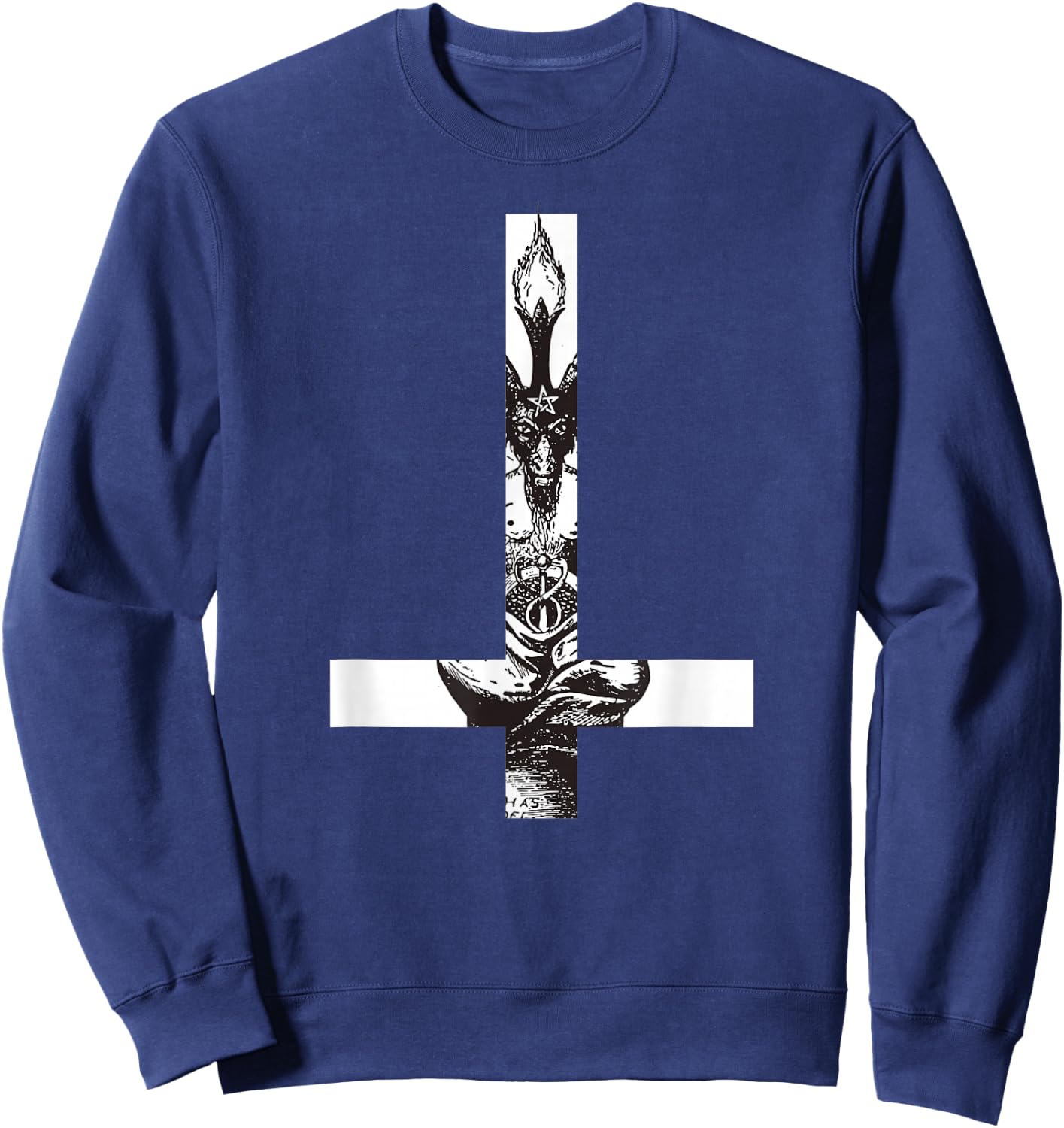 Baphomet Is My Spirit Animal Satan Black Cult Shirt Sweatshirt - Sweatshirt | Navy