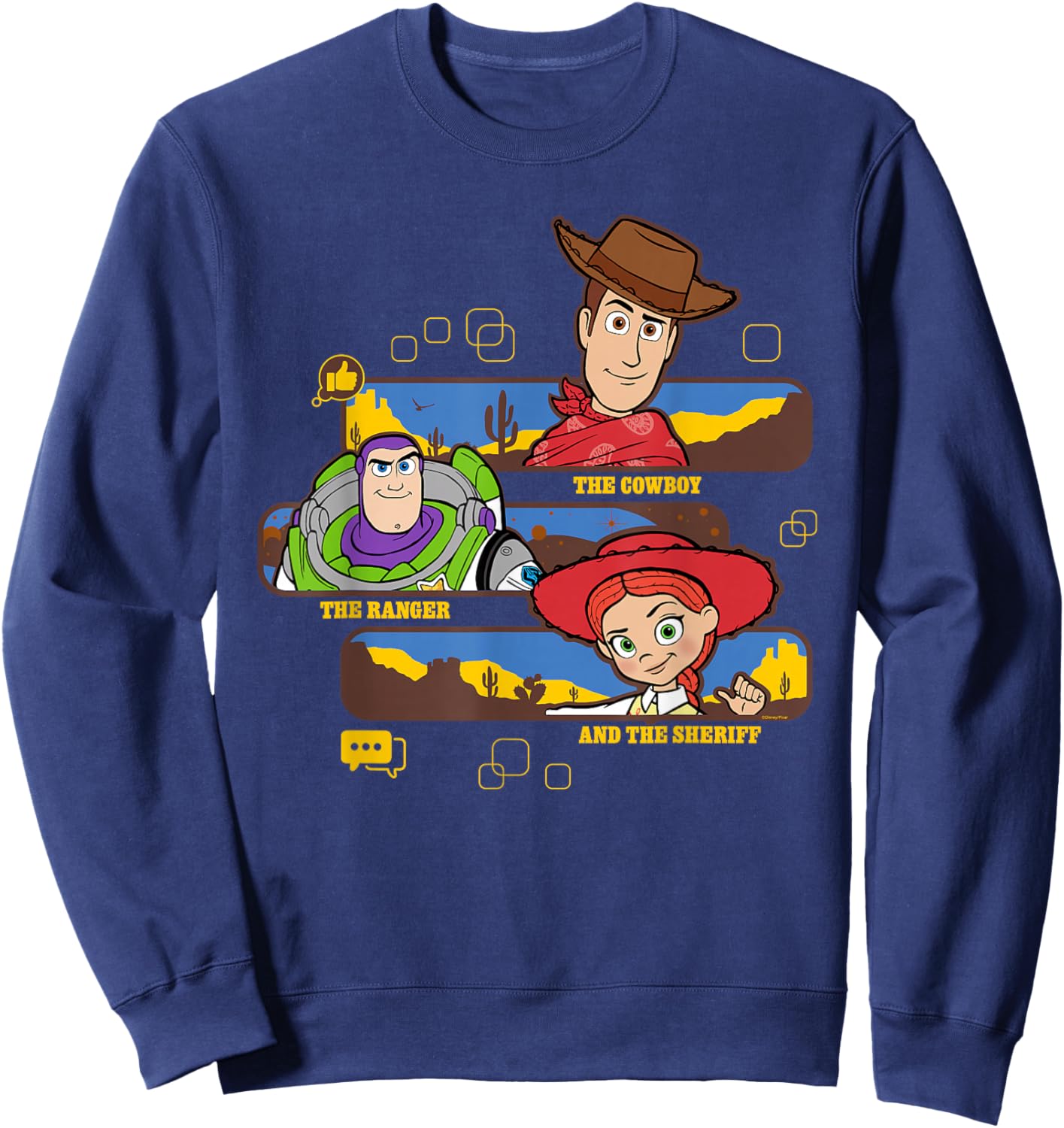 Disney and Pixar's Toy Story 5 Jessie Buzz & Woody Western Sweatshirt - Sweatshirt | Navy