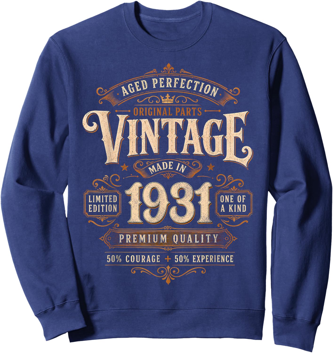 Vintage 1931 Limited Edition 95th Birthday Men 95 Years Old Sweatshirt - Sweatshirt | Navy
