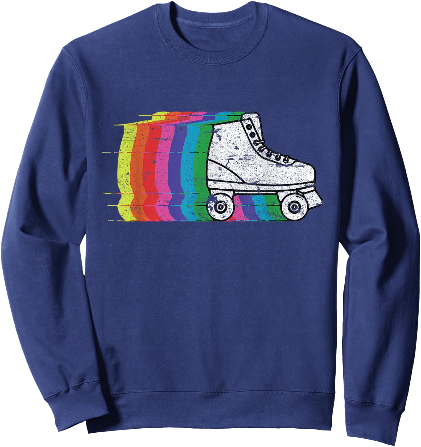 Roller Skate Skating 70s Retro Shirt Gift Sweatshirt - Sweatshirt | Navy