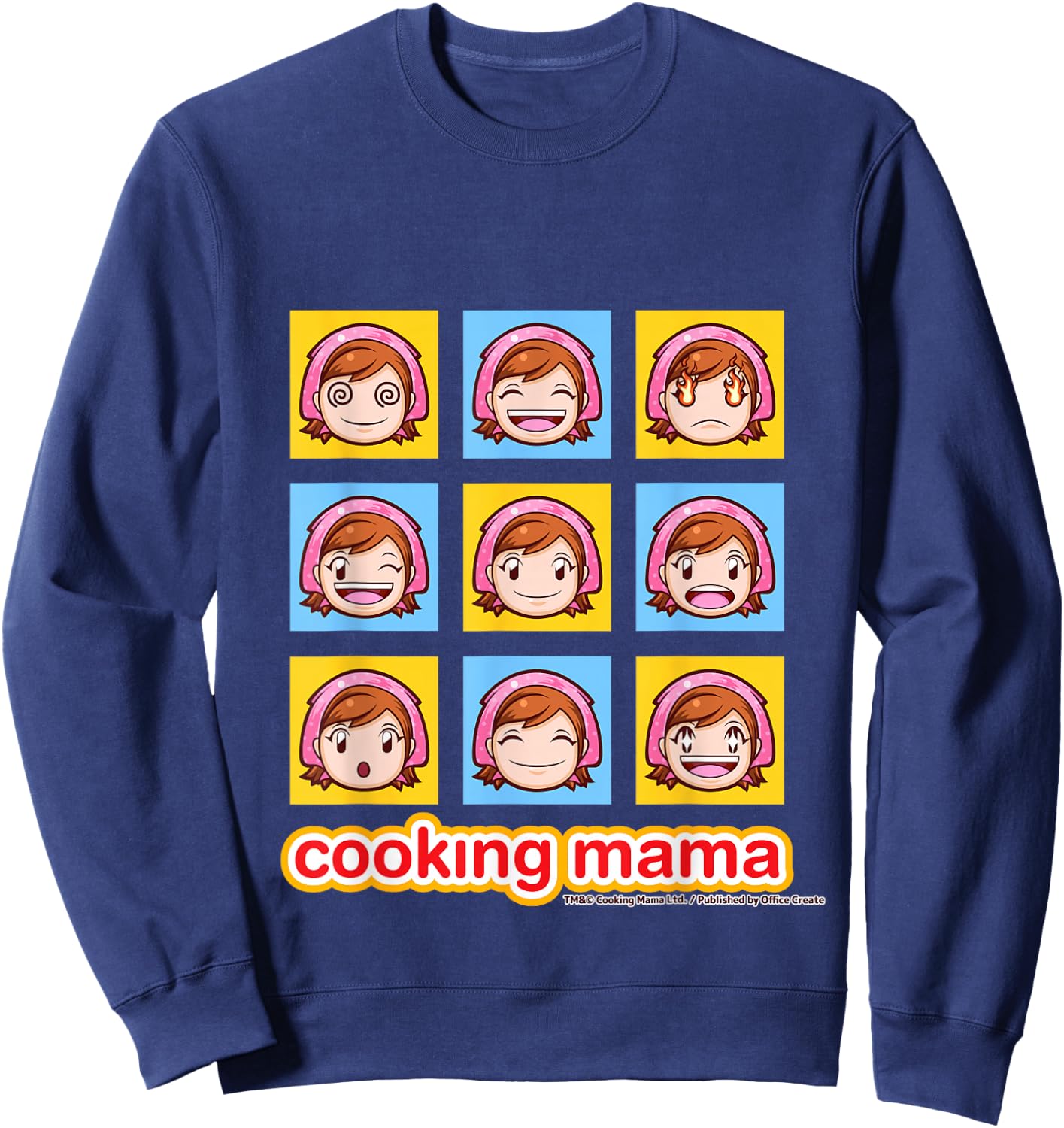 Cooking Mama Faces color Sweatshirt - Sweatshirt | Navy