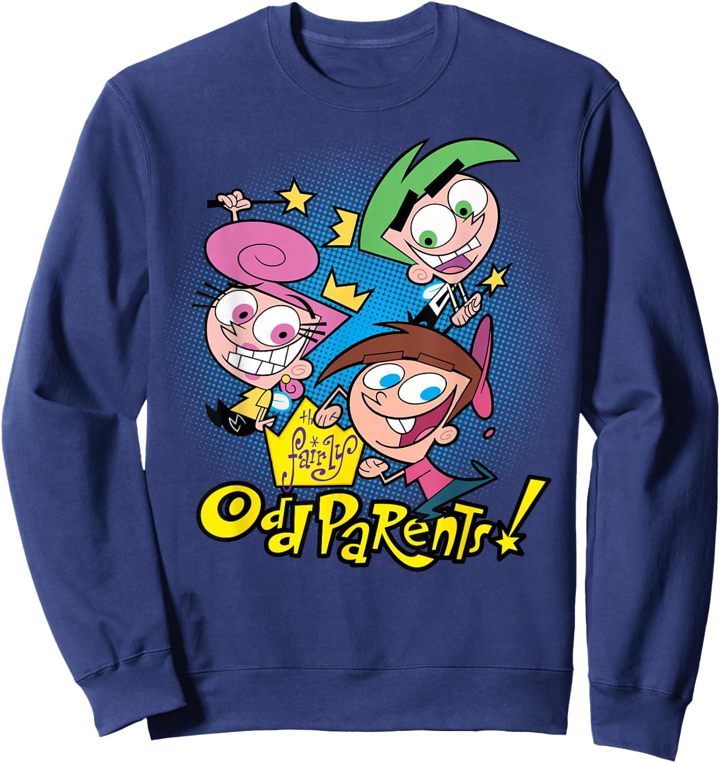 Nickelodeon The Fairly OddParents Timmy Cosmo and Wanda Sweatshirt - Sweatshirt | Navy