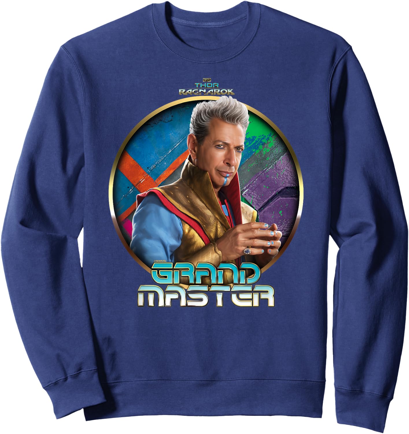 Marvel Thor Ragnarok The Grandmaster Profile Badge Sweatshirt - Sweatshirt | Navy