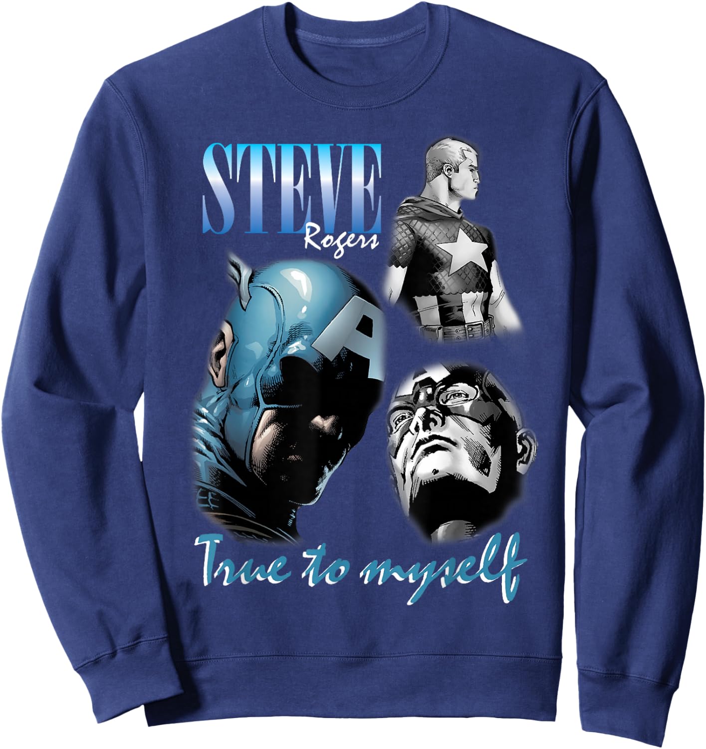 Marvel Steve Rogers Homage Poster Sweatshirt - Sweatshirt | Navy