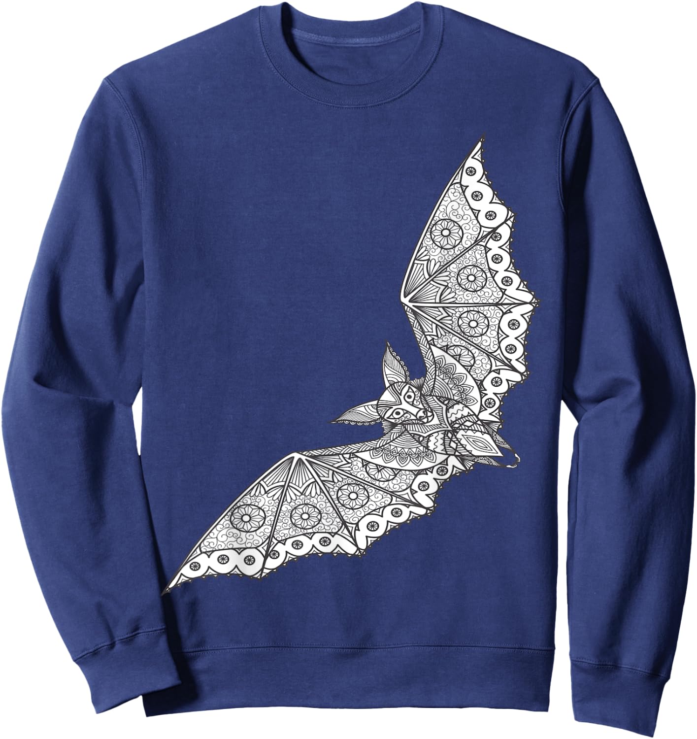Bat - Color Your Own Colorific Design Sweatshirt - Sweatshirt | Navy