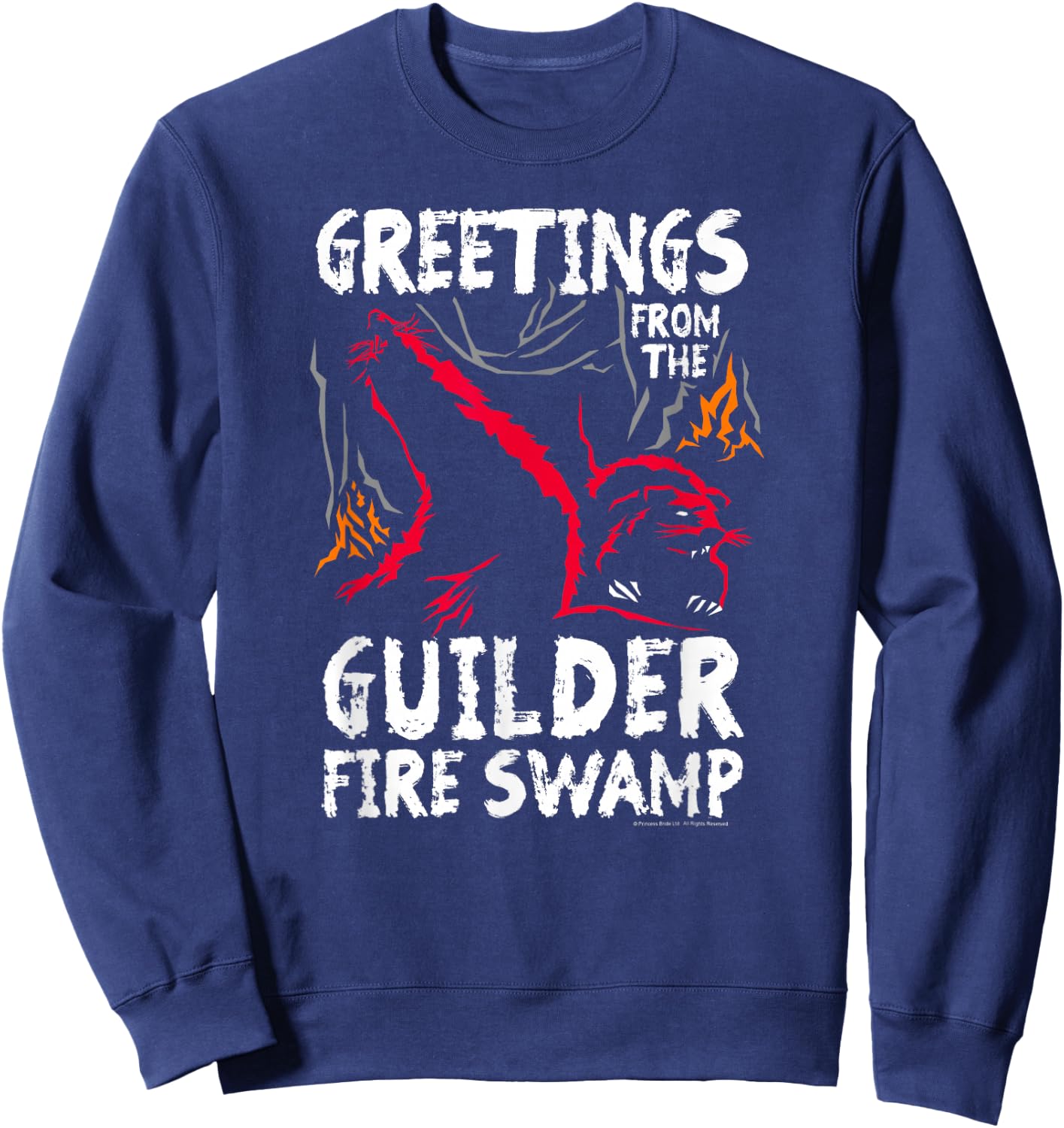 The Princess Bride Greetings from the Guilder Fire Swamp Sweatshirt - Sweatshirt | Navy