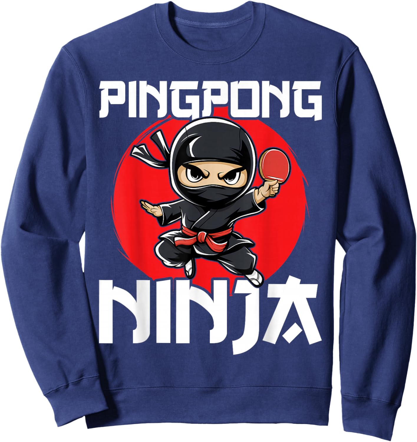 Funny Ping Pong Ninja Table Tennis Sweatshirt - Sweatshirt | Navy