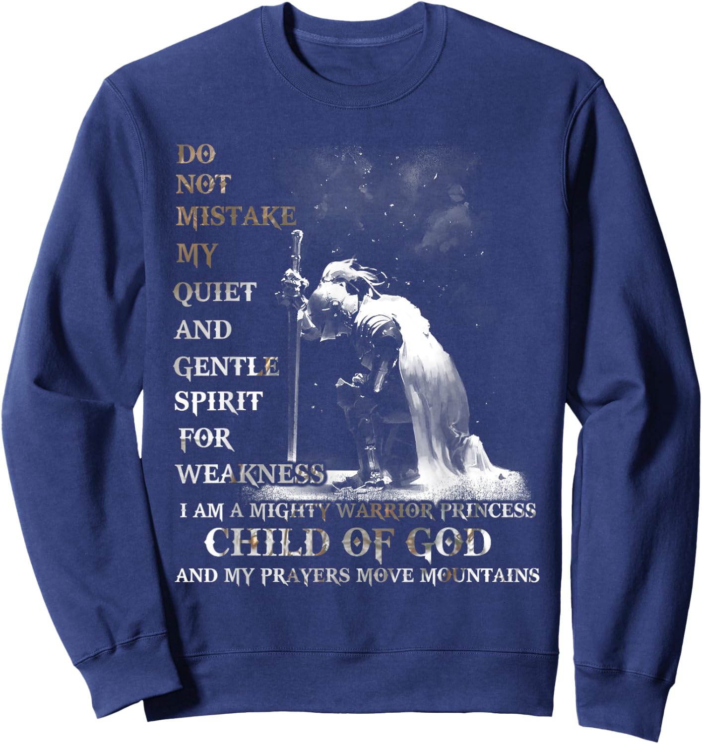 Knight Templar I Am A Child Of God A Warrior Of Christ Shirt Sweatshirt - Sweatshirt | Navy