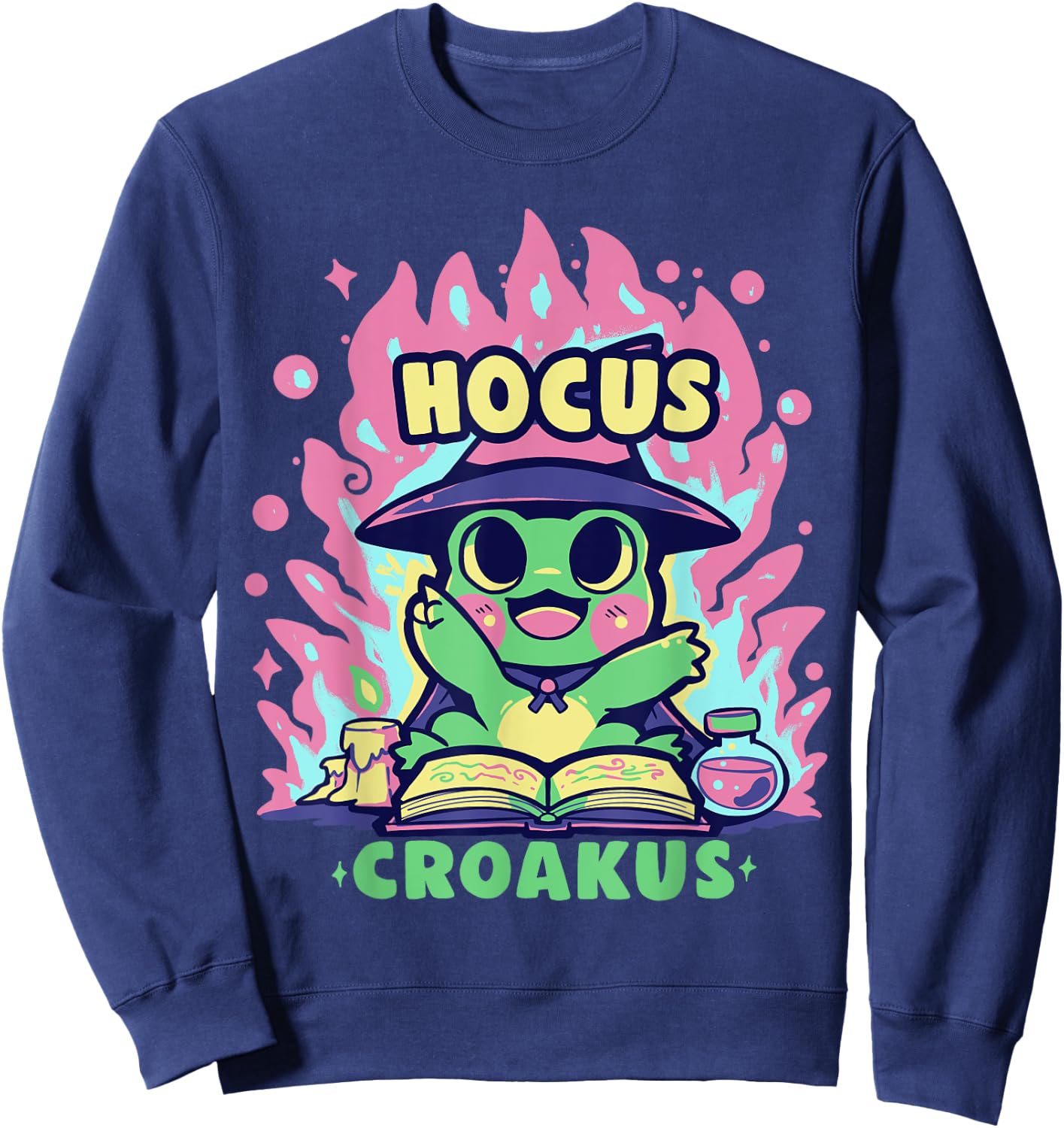Witchy Spell Frog Sweatshirt - Sweatshirt | Navy
