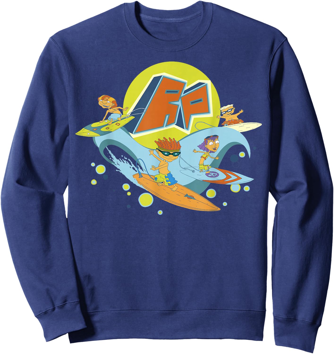 Rocket Power Surfing Group Shot Logo Sweatshirt - Sweatshirt | Navy