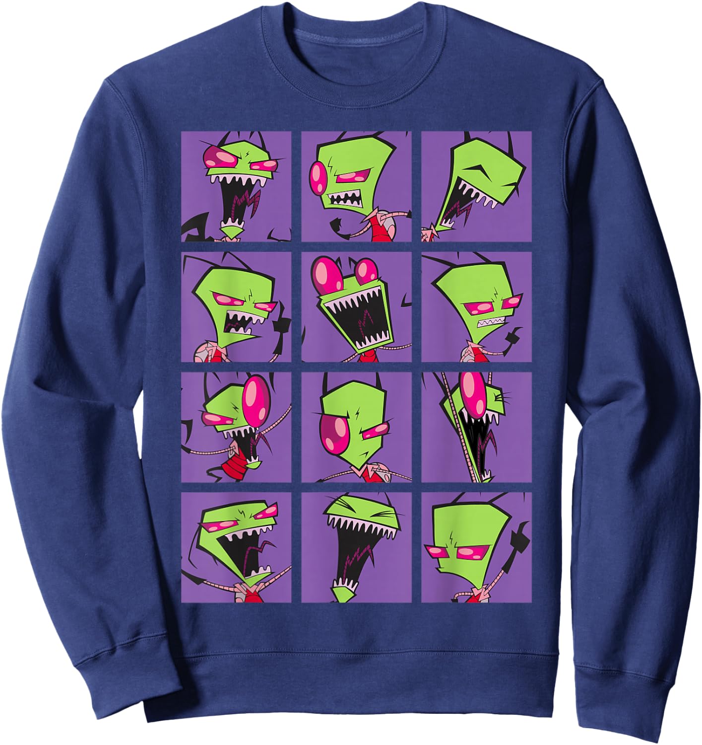 Nickelodeon Invader Zim Freak Out Collage Sweatshirt - Sweatshirt | Navy
