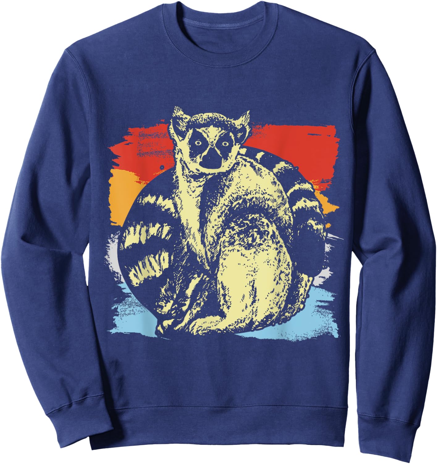 Retro Lemur Sweatshirt - Sweatshirt | Navy