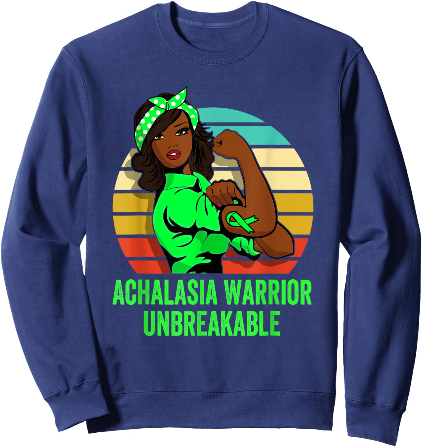 Achalasia Warrior Shirt Unbreakable Sweatshirt - Sweatshirt | Navy