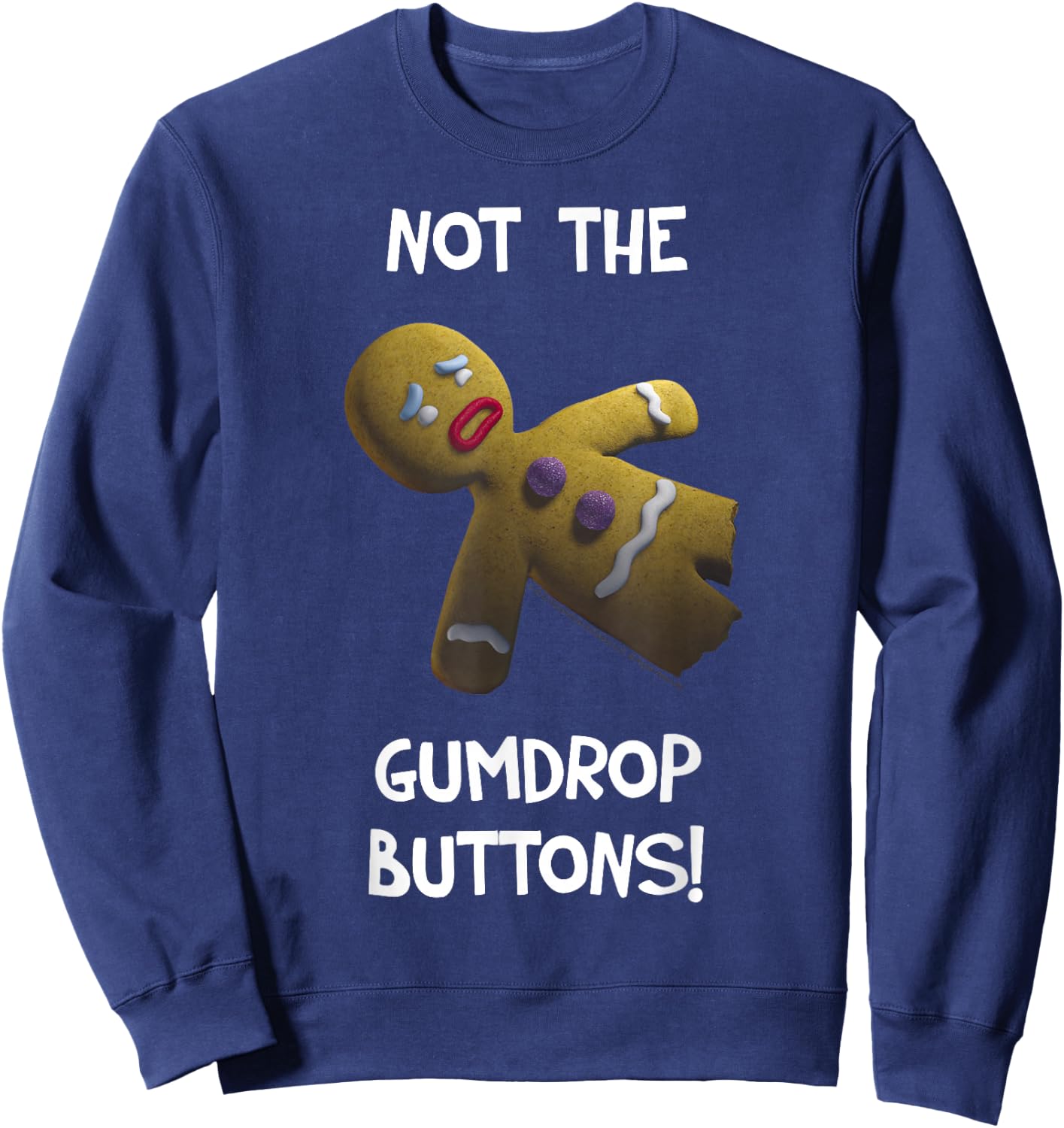 Shrek Gingerbread Man Not The Gumdrop Buttons Sweatshirt - Sweatshirt | Navy