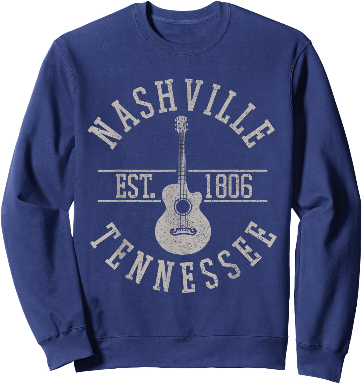 Nashville Tennessee Country Music USA Guitar Souvenir Sweatshirt - Sweatshirt | Navy