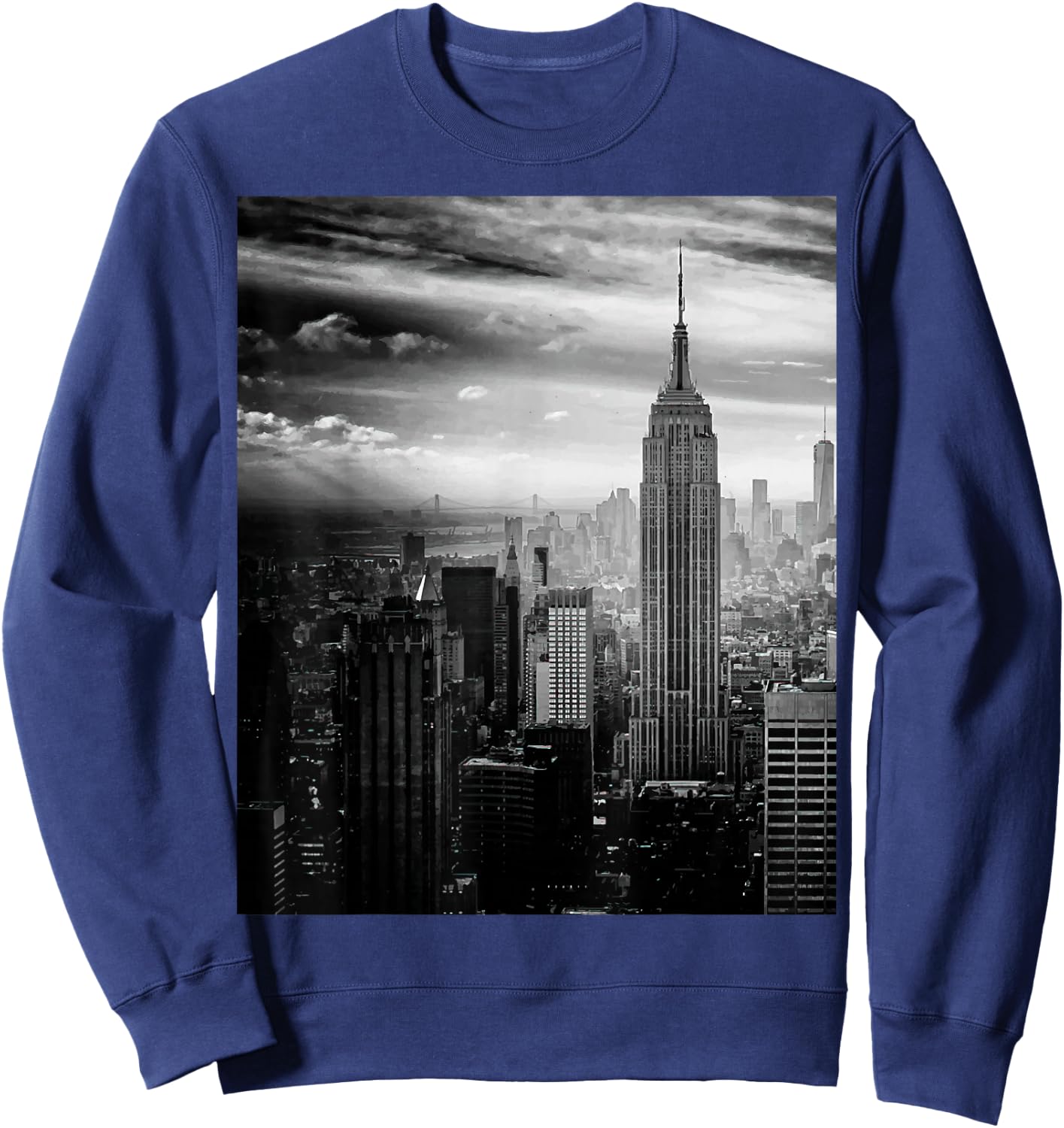 Beautiful New York City Landscape Photograph Sweatshirt - Sweatshirt | Navy