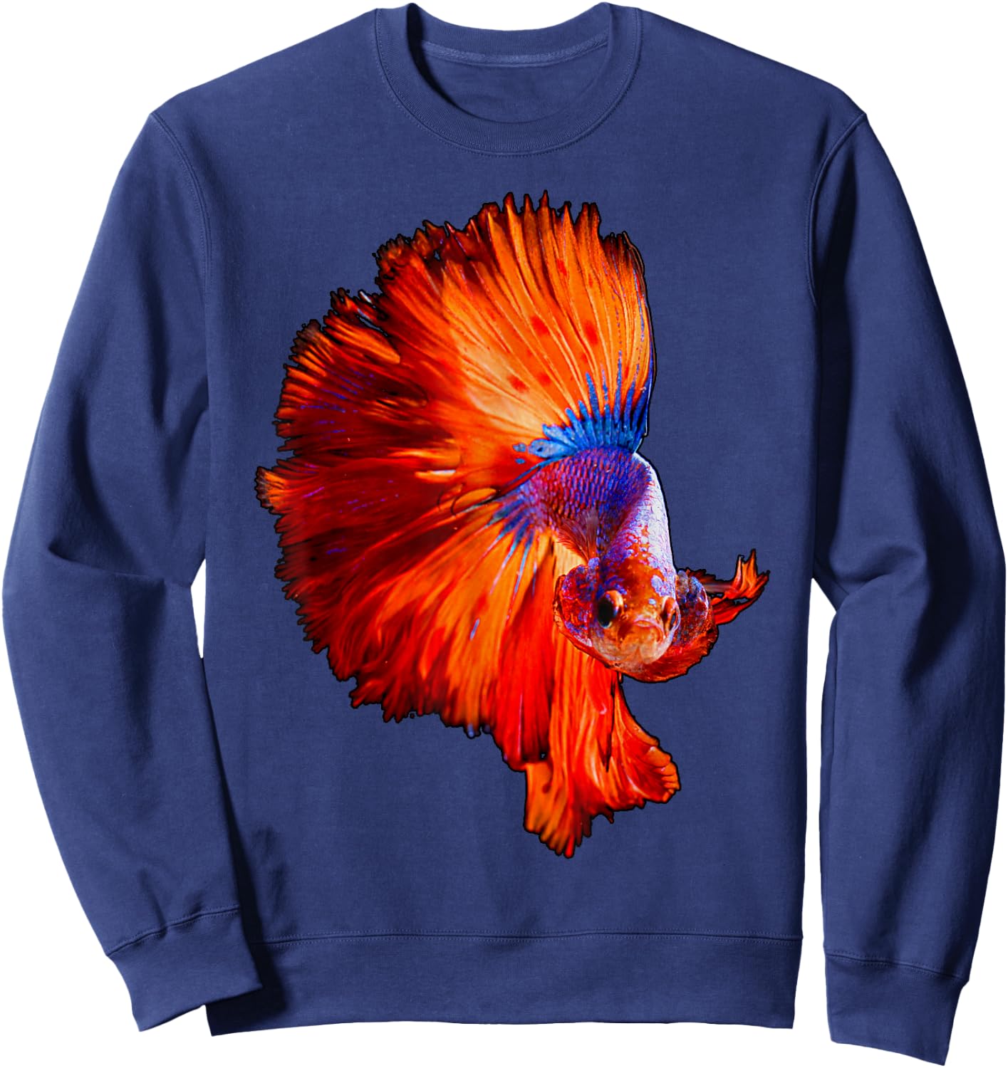 Betta Exotic Pet Fish , Women, Kids & Teens Sweatshirt - Sweatshirt | Navy