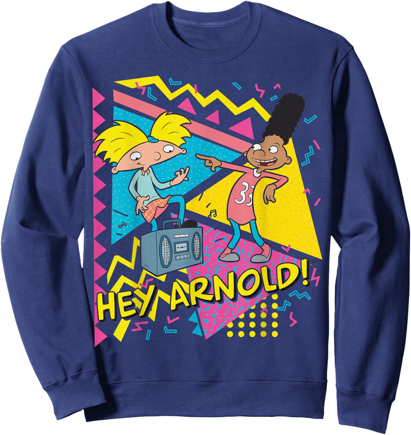 Hey Arnold! 90's Party Poster Sweatshirt - Sweatshirt | Navy