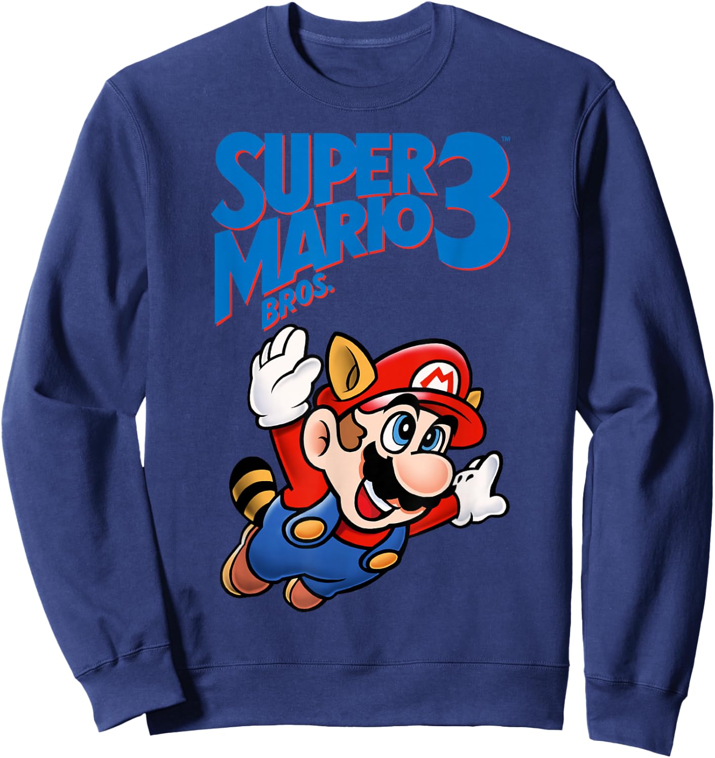 Nintendo Super Mario 3 Flying Mario Poster Sweatshirt - Sweatshirt | Navy