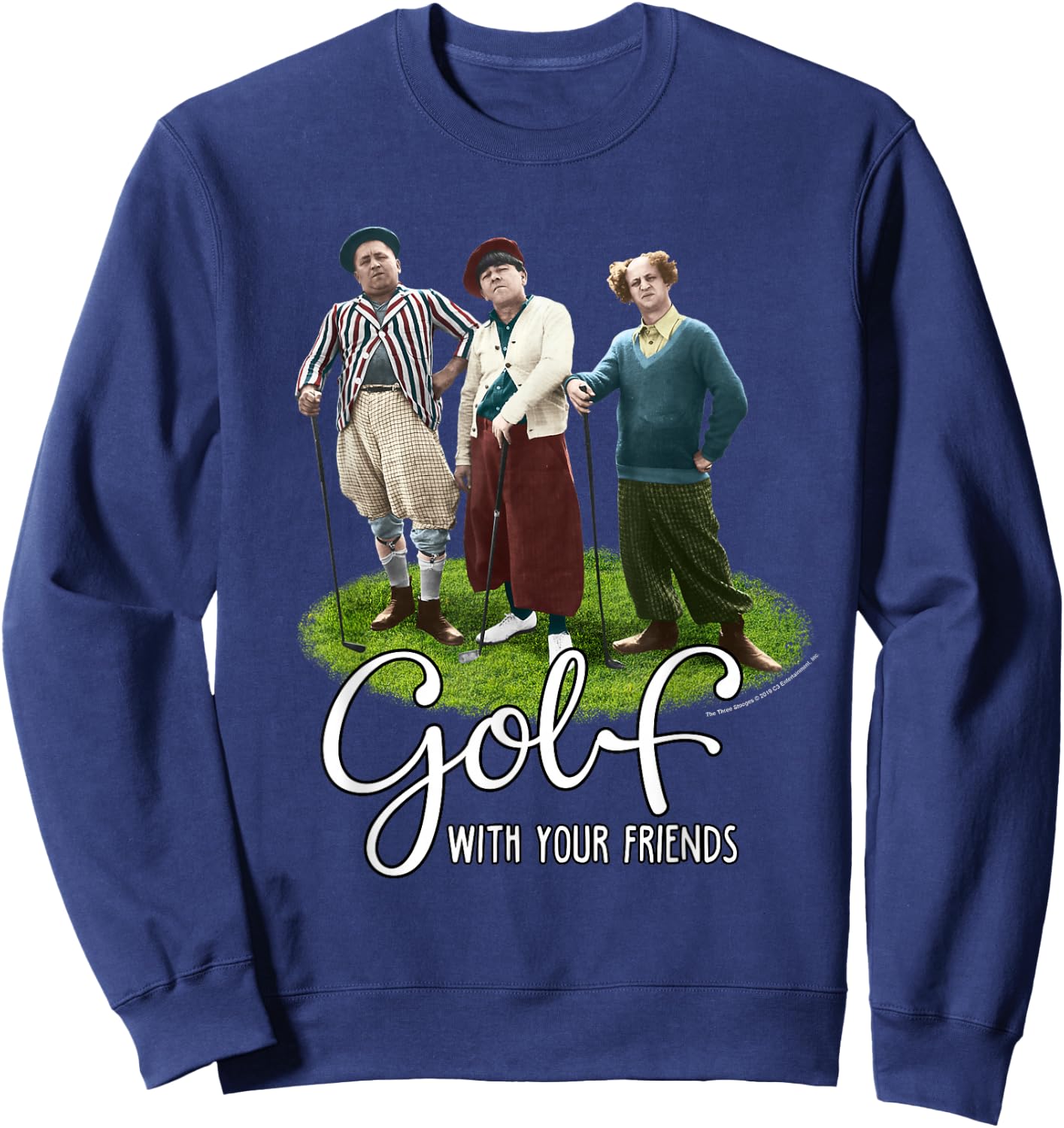 TTS- The Three Stooges Golf With Your Friends Sweatshirt - Sweatshirt | Navy