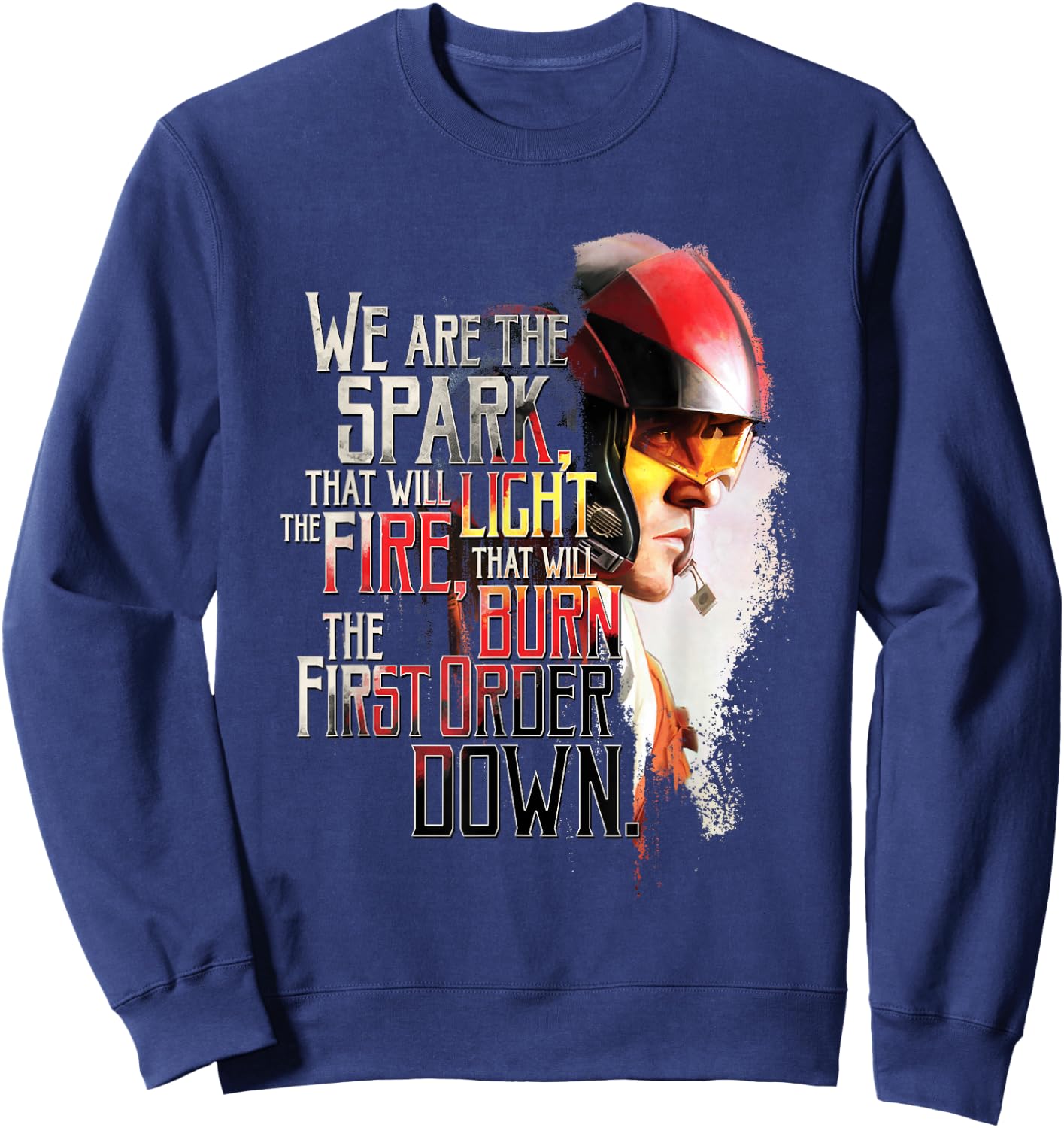Star Wars Poe Dameron We Are The Spark Quote Sweatshirt - Sweatshirt | Navy