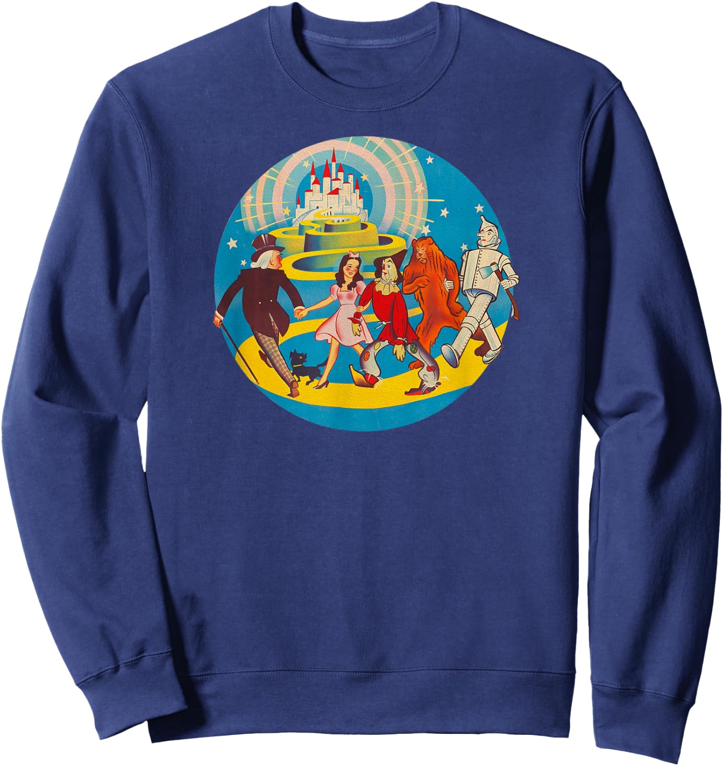 Retro Oz Emerald City The Wizard of OZ Yellow Brick Road Sweatshirt - Sweatshirt | Navy