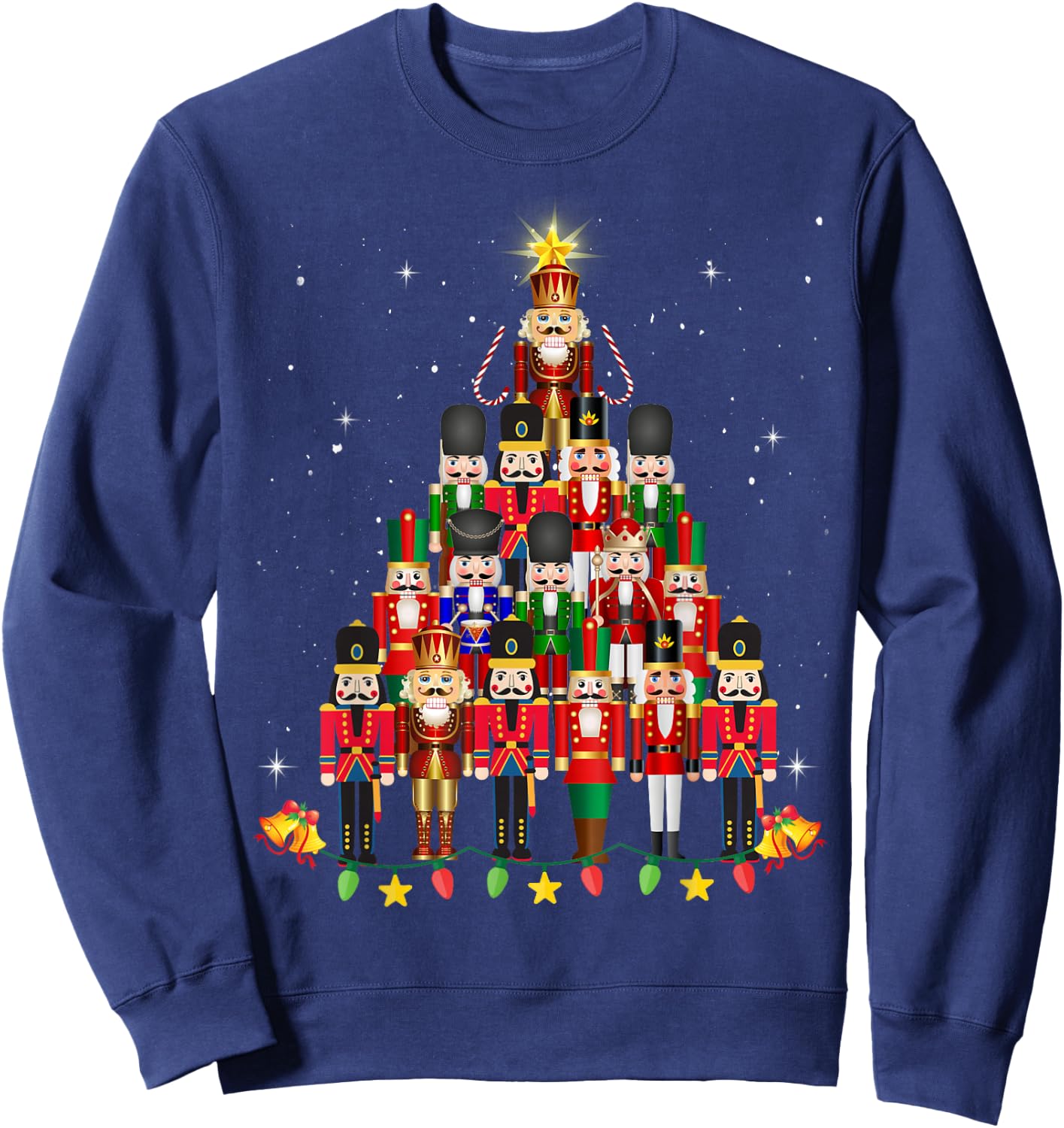 Loudest Nutcracker Group Matching Family Holiday Funny Nutcracker Christmas Tree 2024 Black Small Sweatshirt - Sweatshirt | Navy