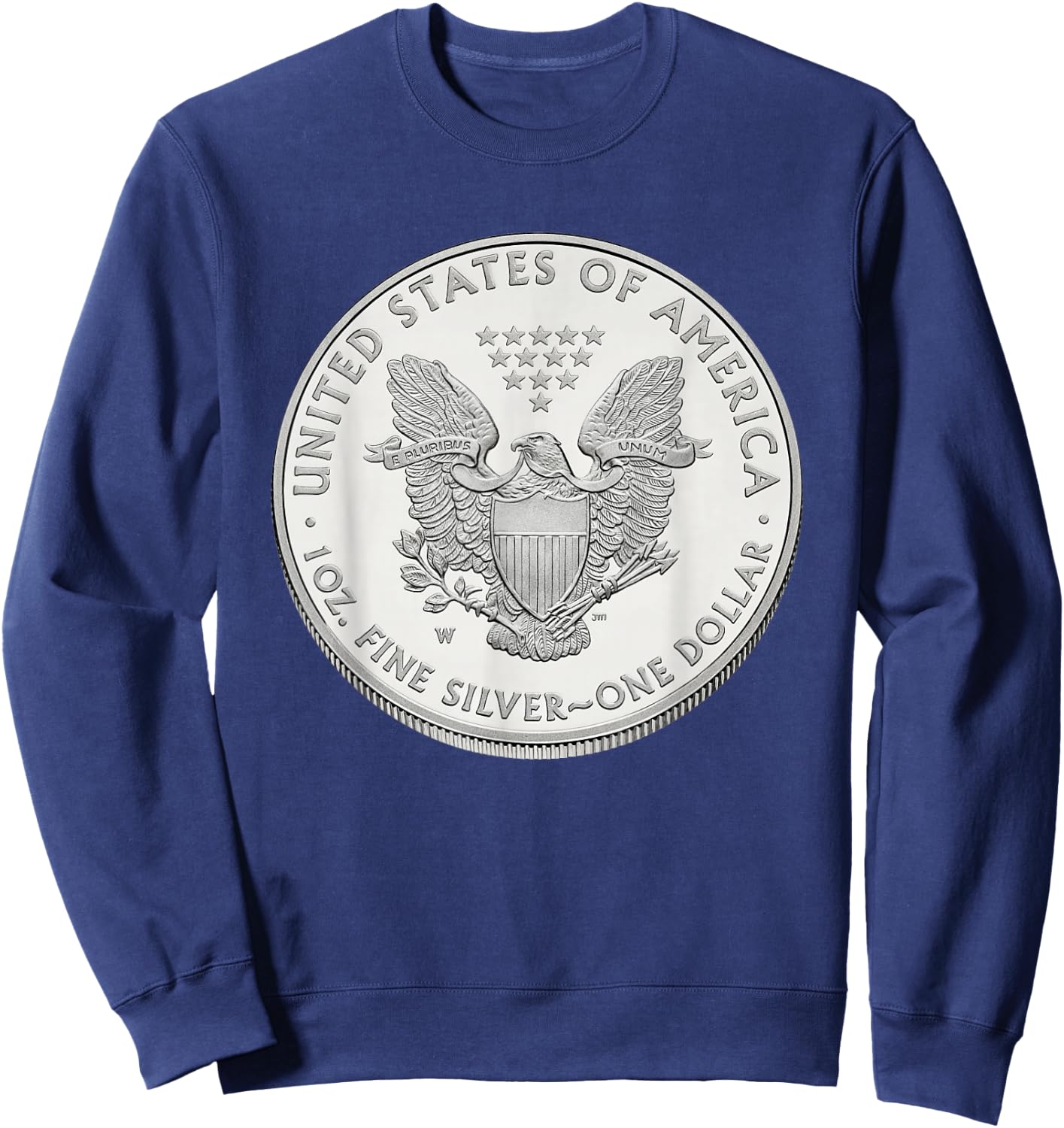 American Eagle Silver Coin Bullion Sweatshirt - Sweatshirt | Navy