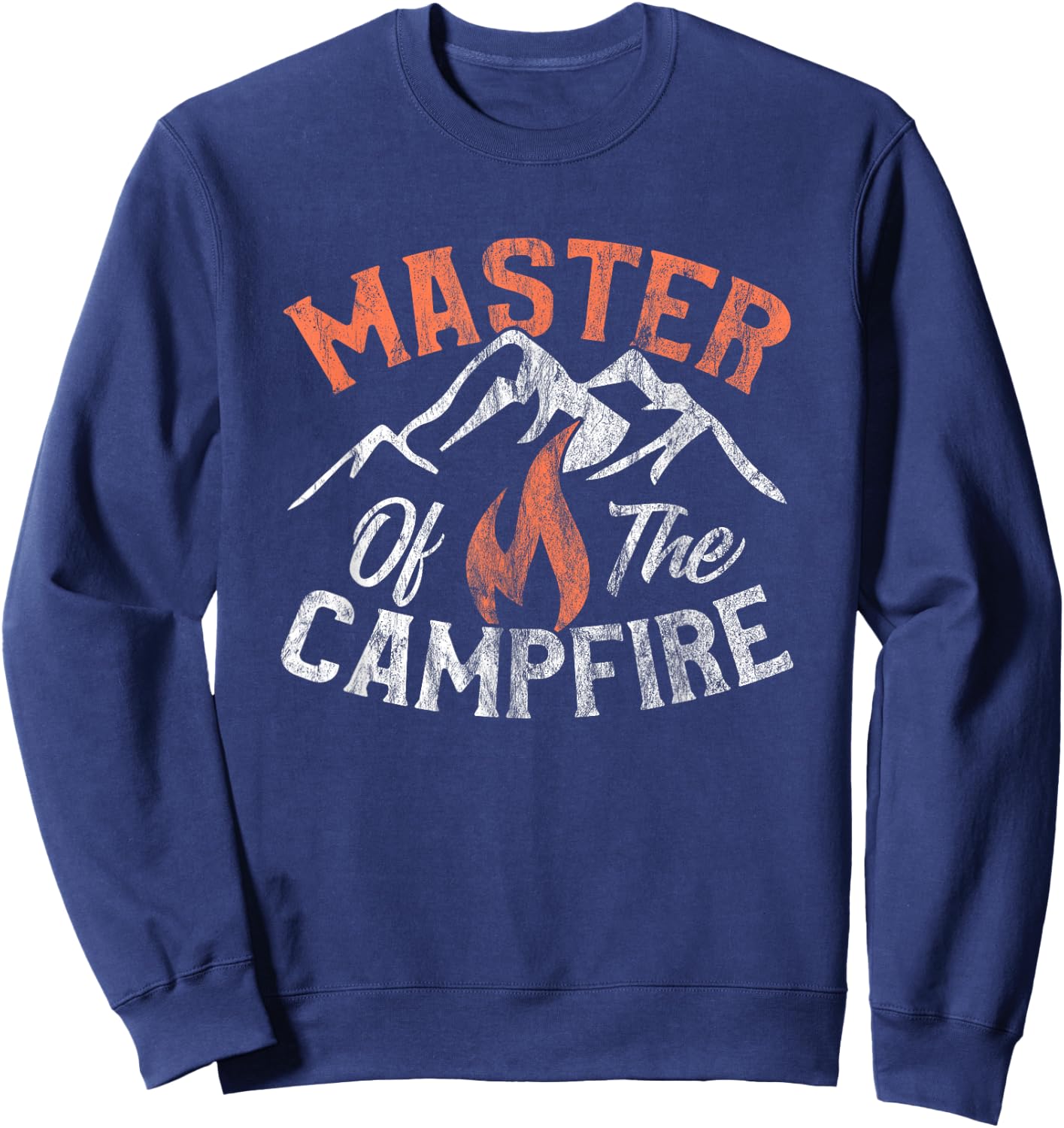 Funny Outdoor Camping Gifts Men Women Master of Campfire Small Sweatshirt - Sweatshirt | Navy