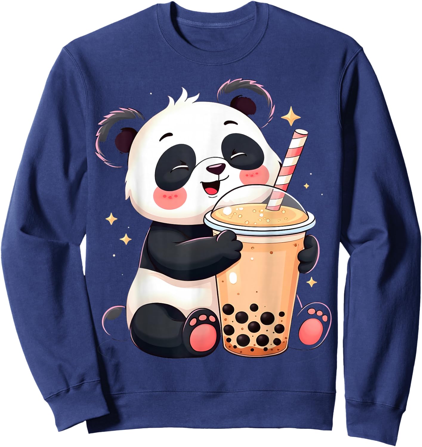 Panda Bubble Tea Lover Kawaii Boba Sweatshirt - Sweatshirt | Navy