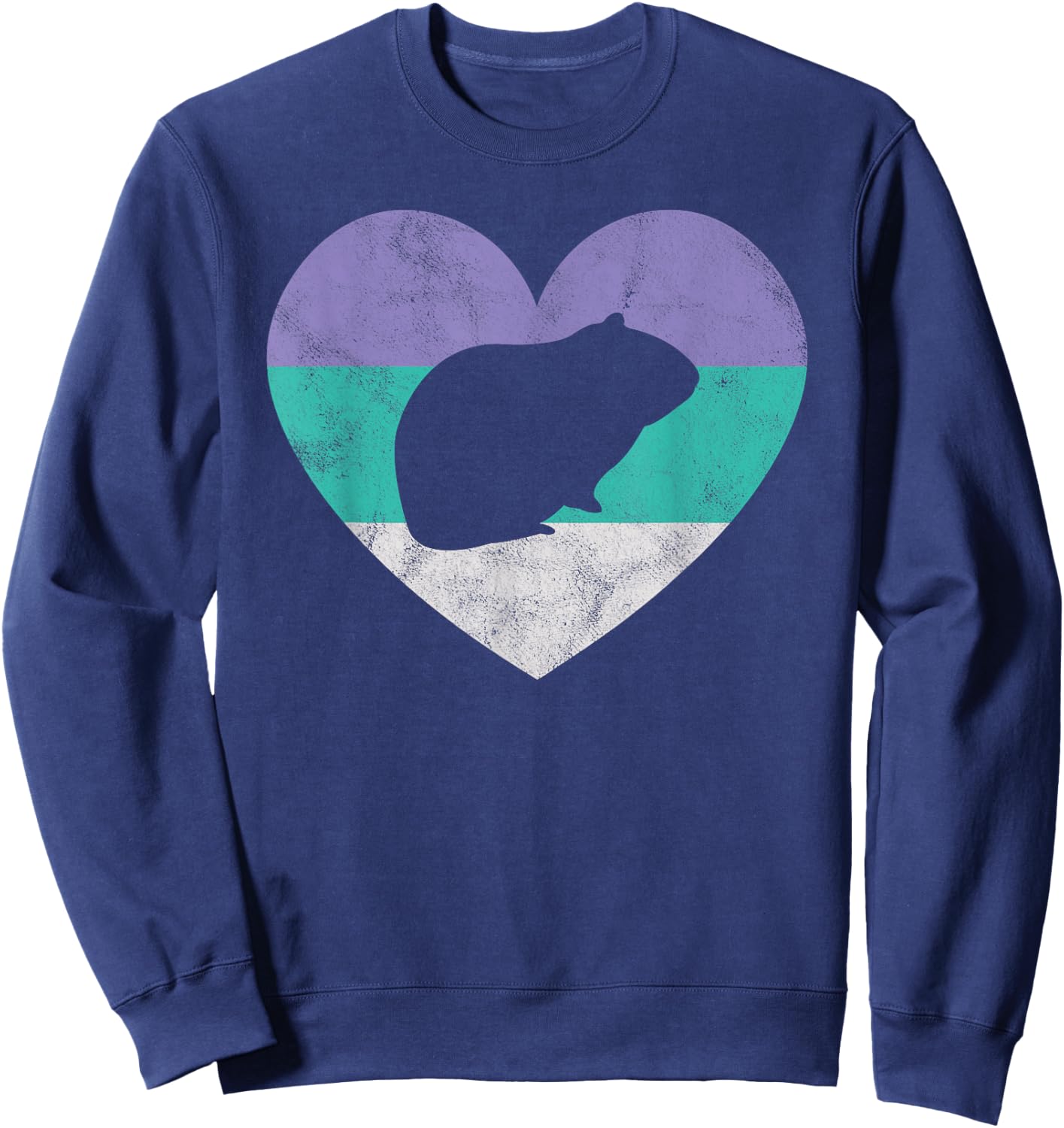 Guinea Pig Gift Shirt & Girls Retro Cute Sweatshirt - Sweatshirt | Navy