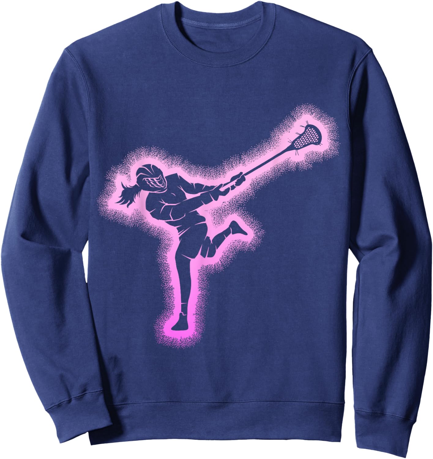 Lacrosse Girl Women Kids Youth Sweatshirt - Sweatshirt | Navy