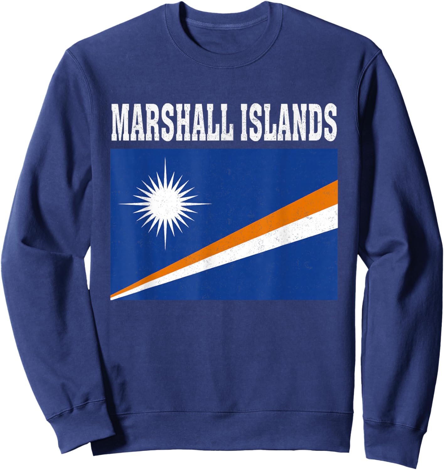Marshall Islands Flag Patriotic National Roots Souvenir Sweatshirt - Sweatshirt | Navy